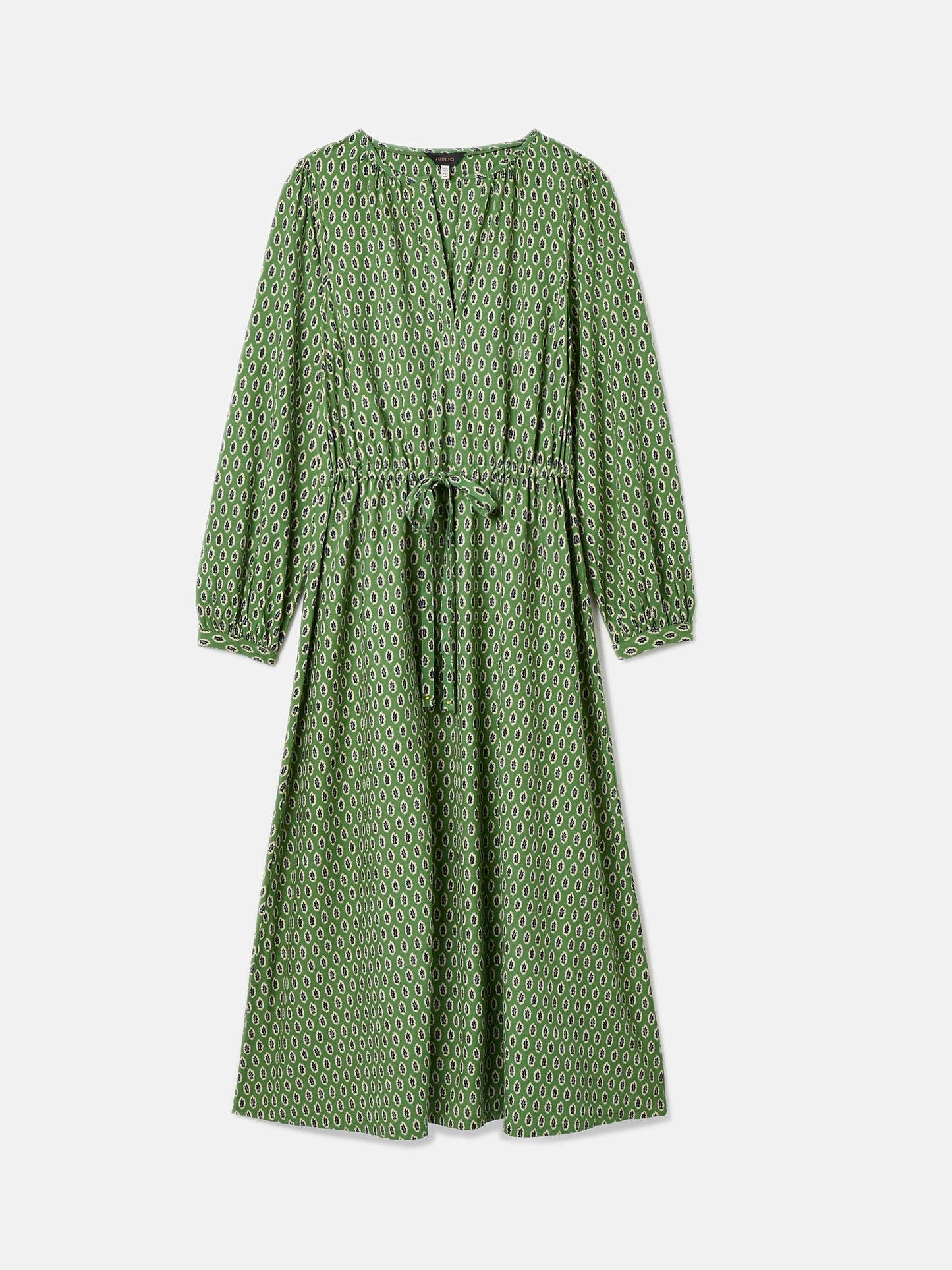 Imogen Green Long Sleeve Belted Midi Dress