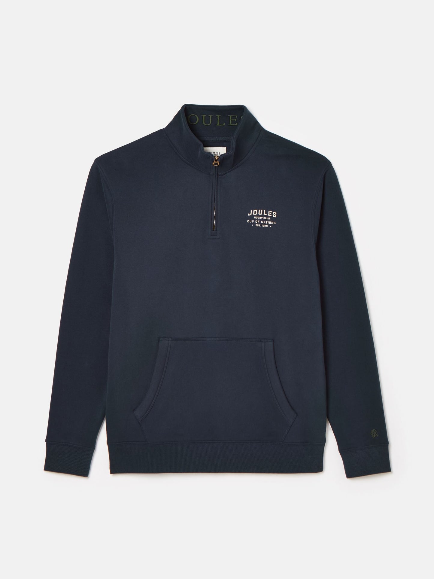 Jenkins Navy Quarter Zip Graphic Sweatshirt