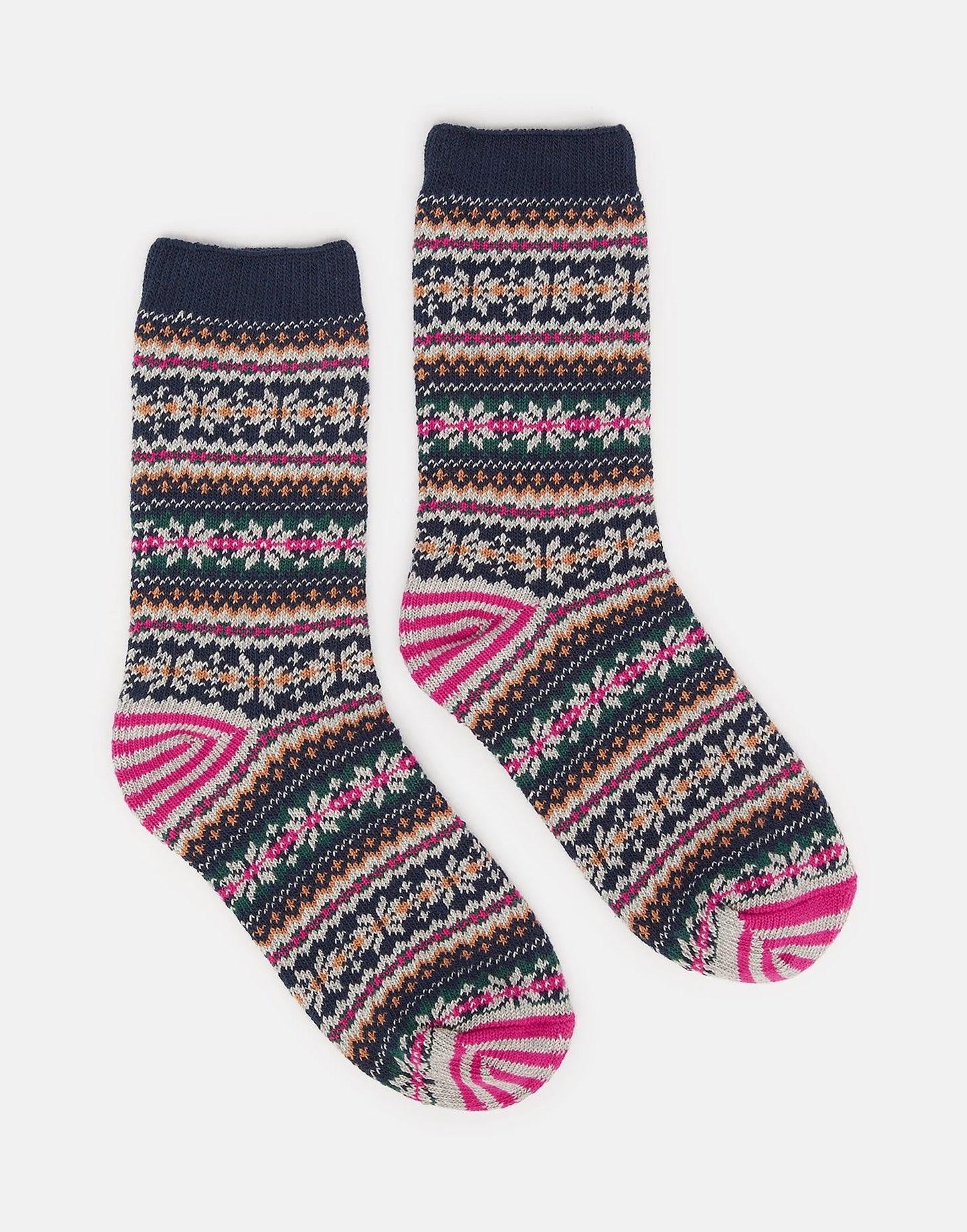 Women's Lucille Navy Fair Isle Socks