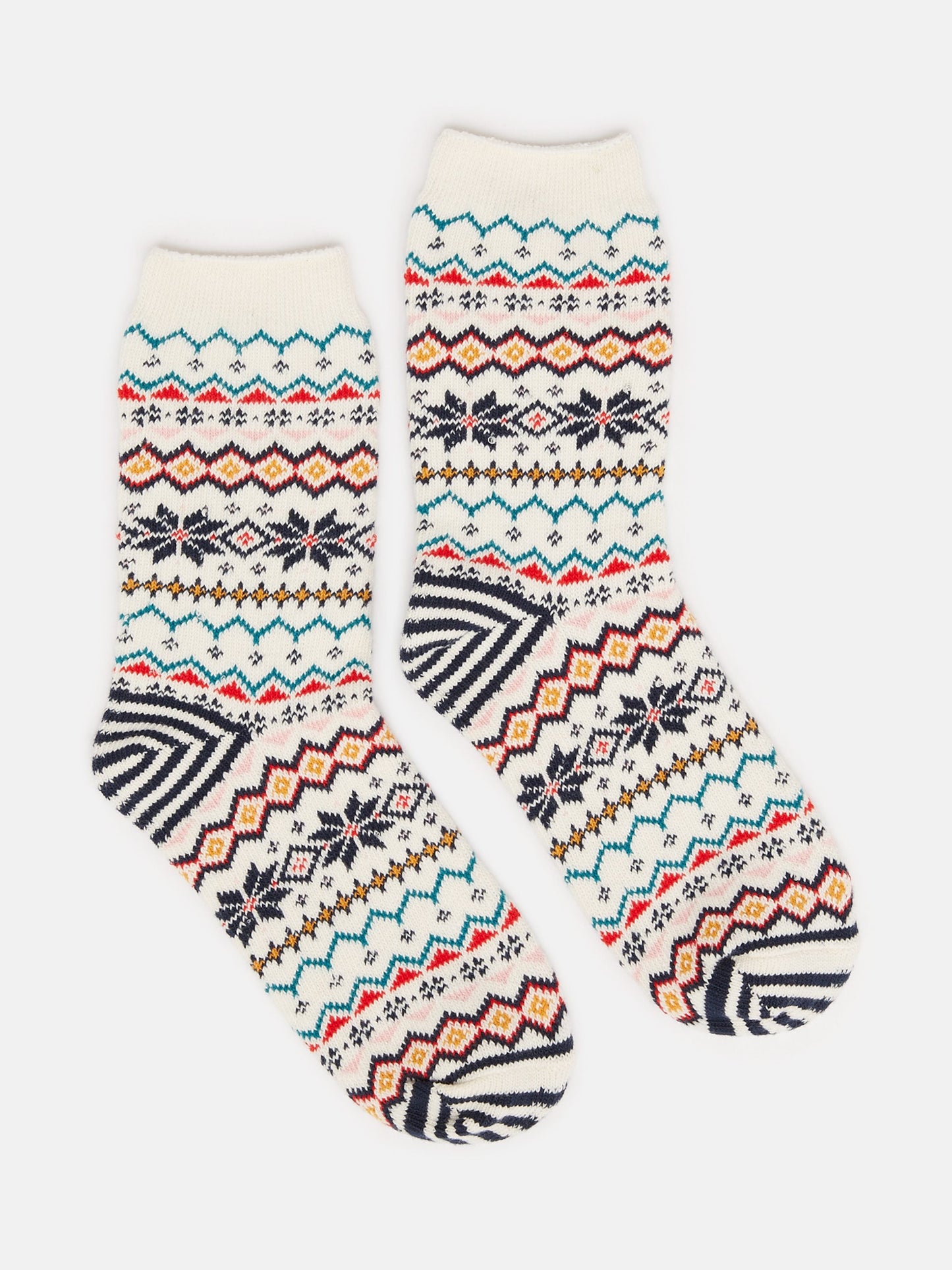 Women's Lucille Oatmeal Fair Isle Socks