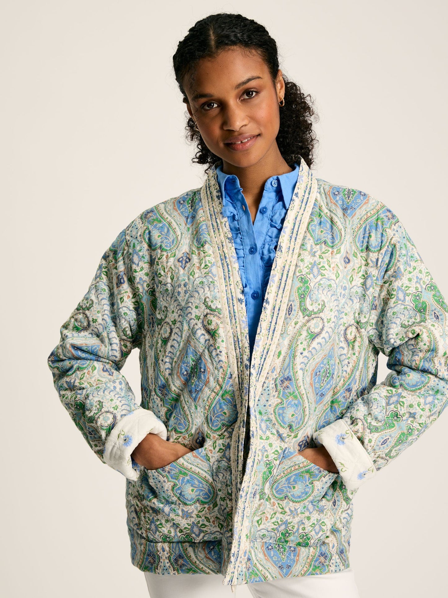 Blakeney Relaxed Fit Paisley Cotton Quilted Jacket