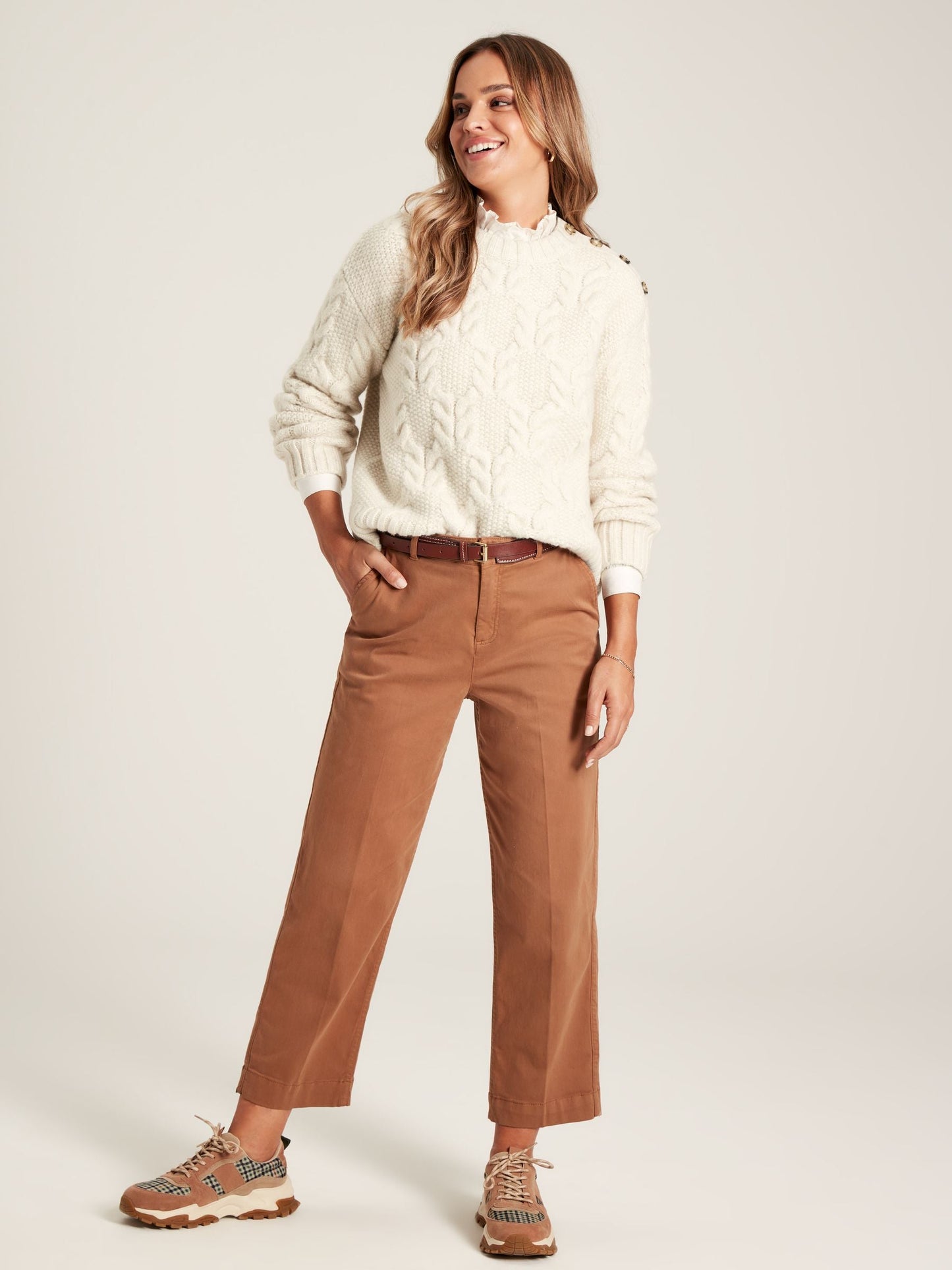 Pippa Cable Knit Jumper - Cream