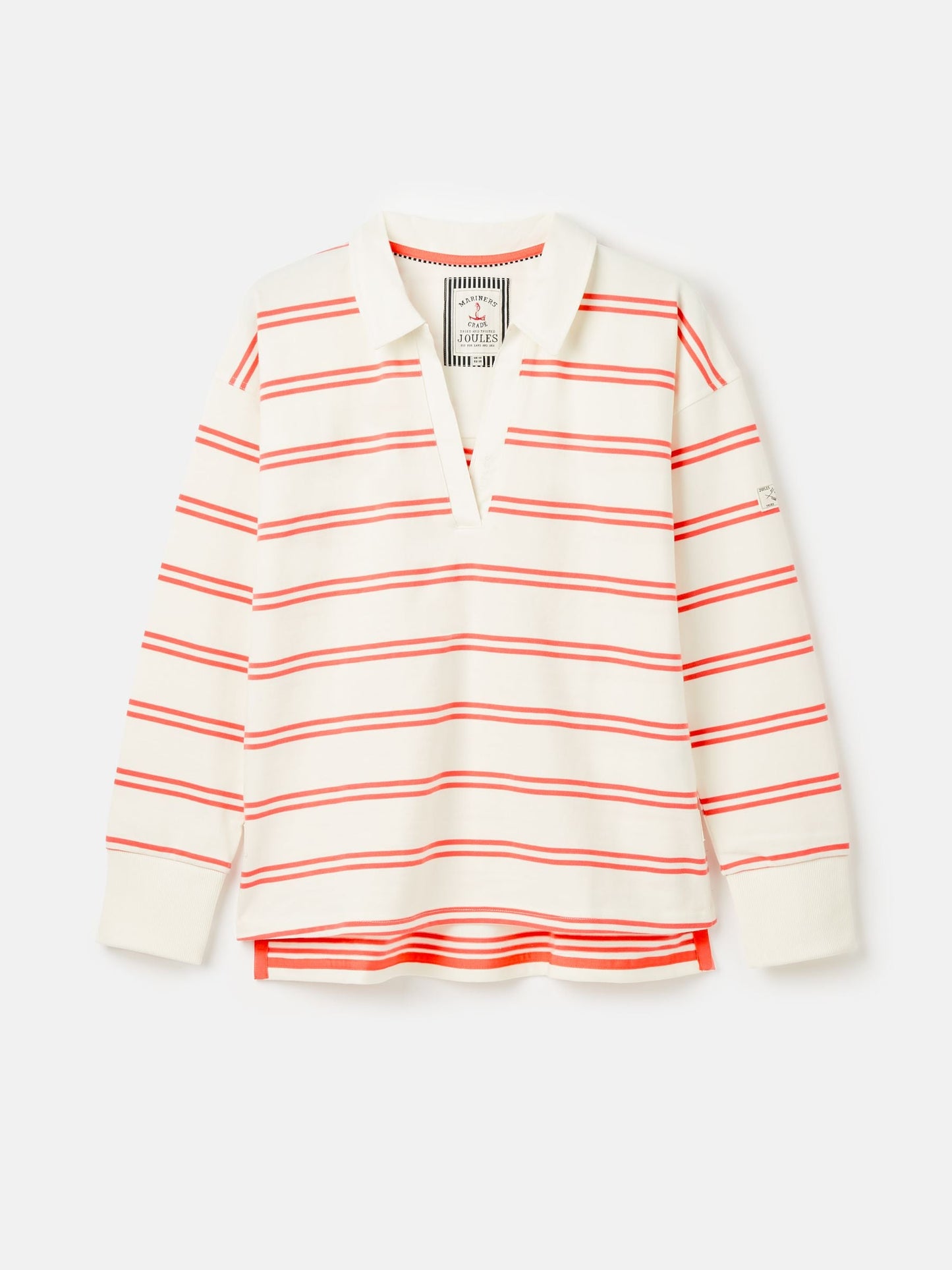 Bayside Coral/White Cotton Deck Shirt