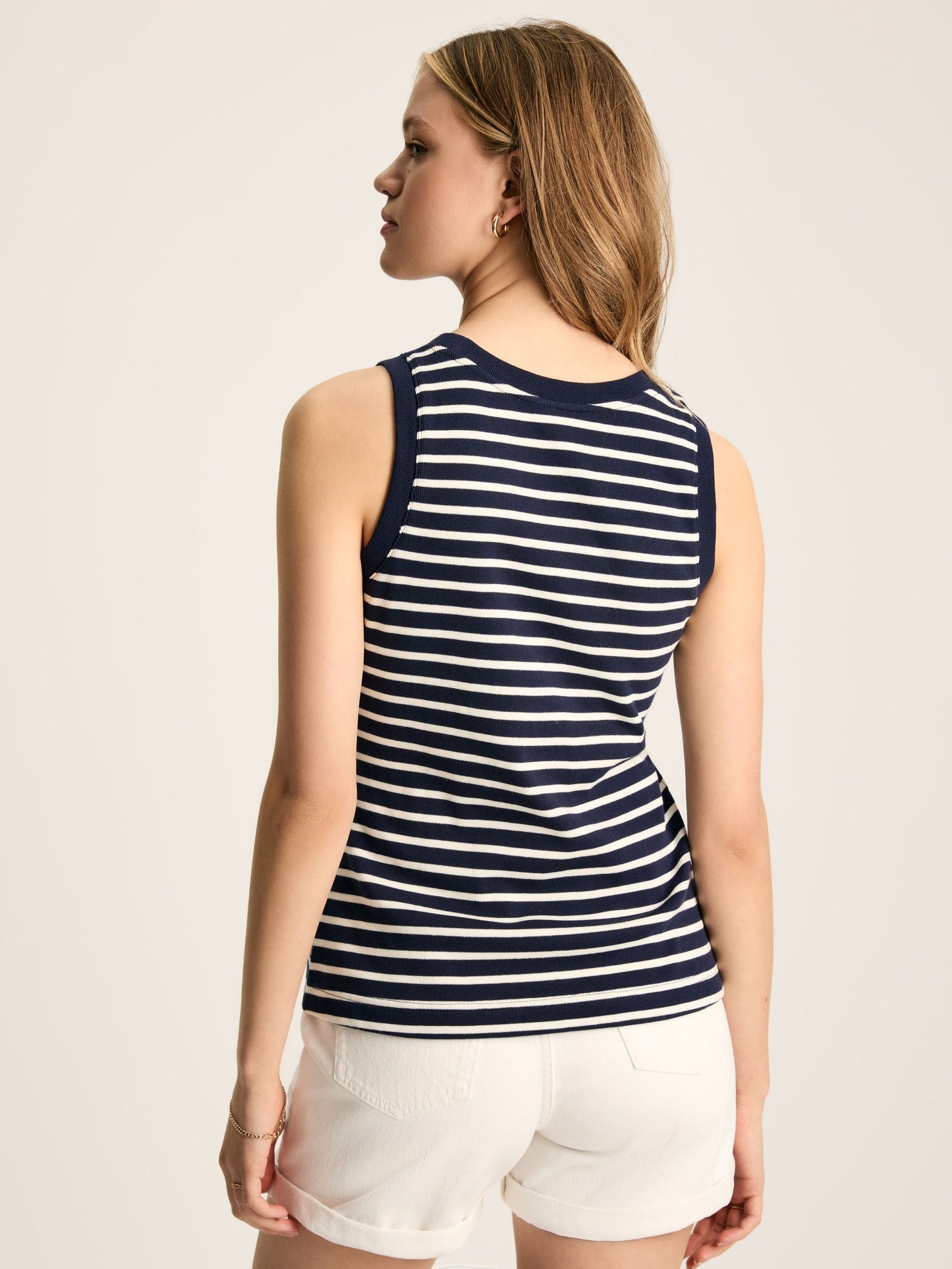 Harbour Navy & Cream Striped Jersey Vest