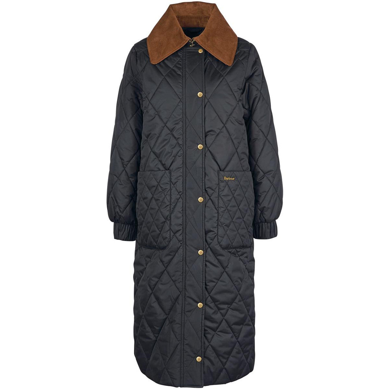 Marsett Quilted Jacket - Black/Black/Sage Tartan