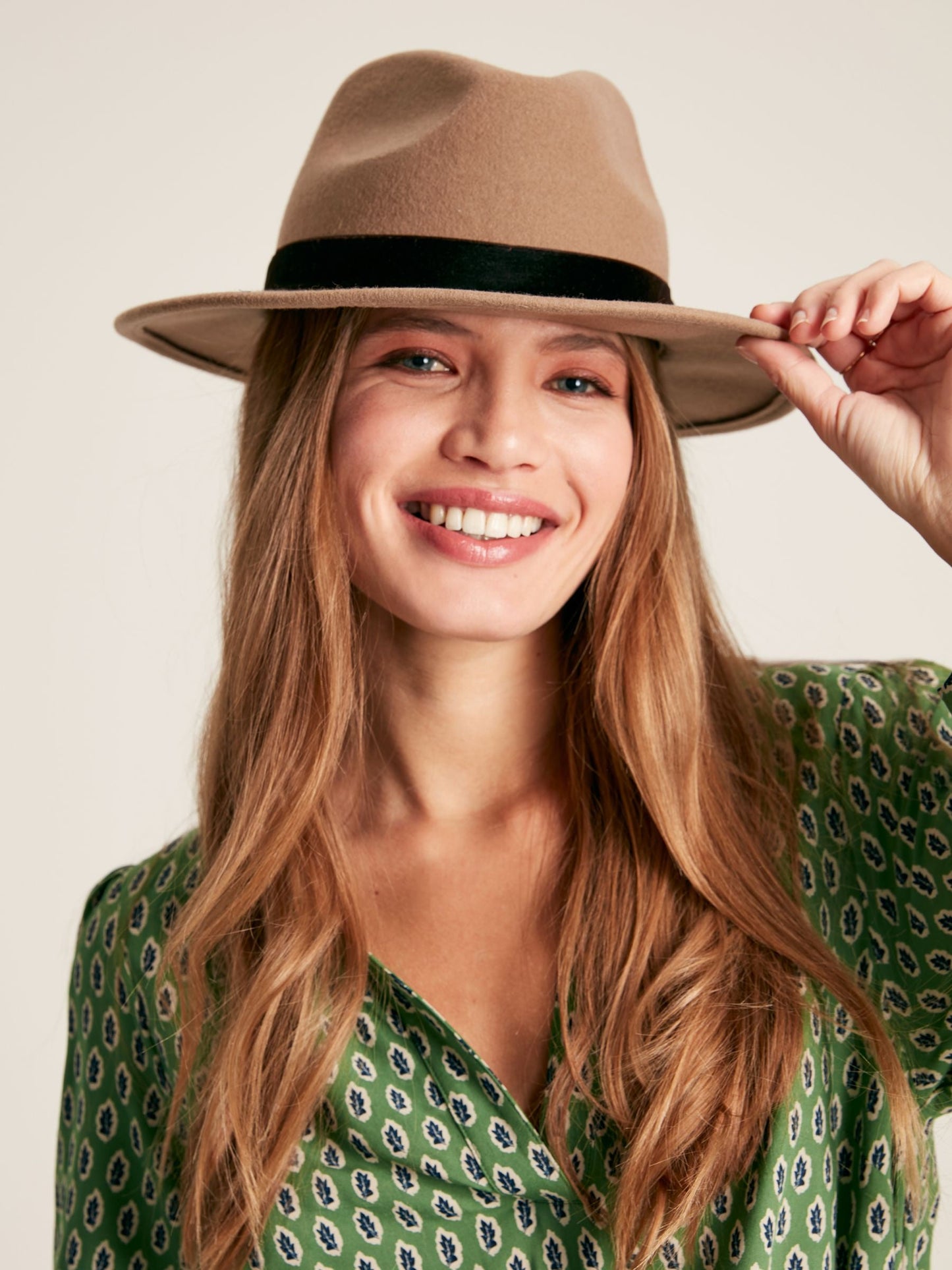 Maude Neutral Wool Fedora