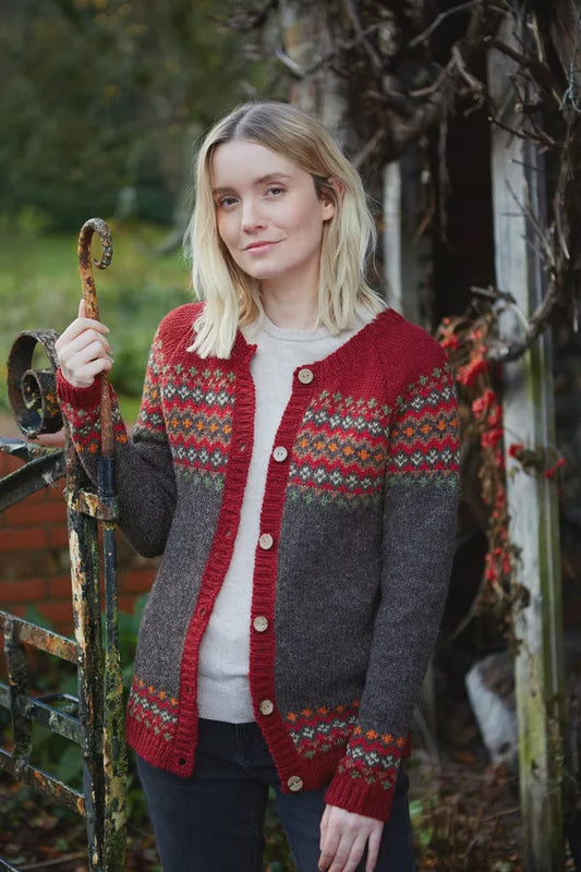 Elgin Cardigan - Burgandy