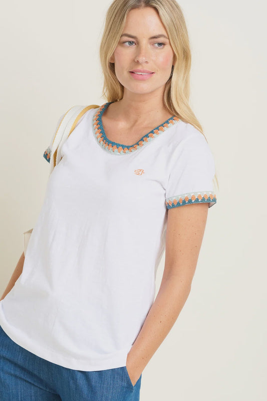 Reya Crochet Trim T-Shirt