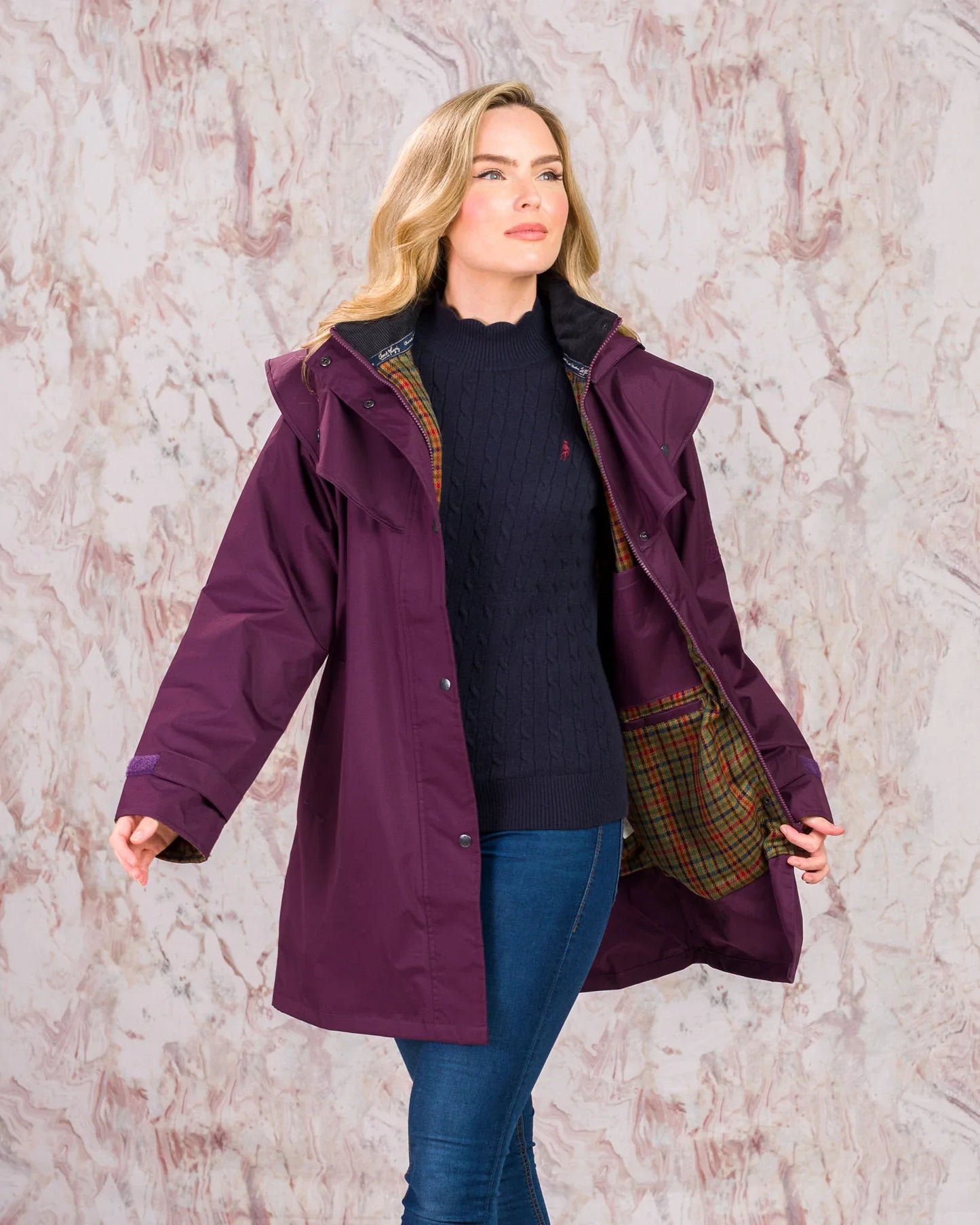 Cotswold Ladies Waterproof Coat - Blackberry