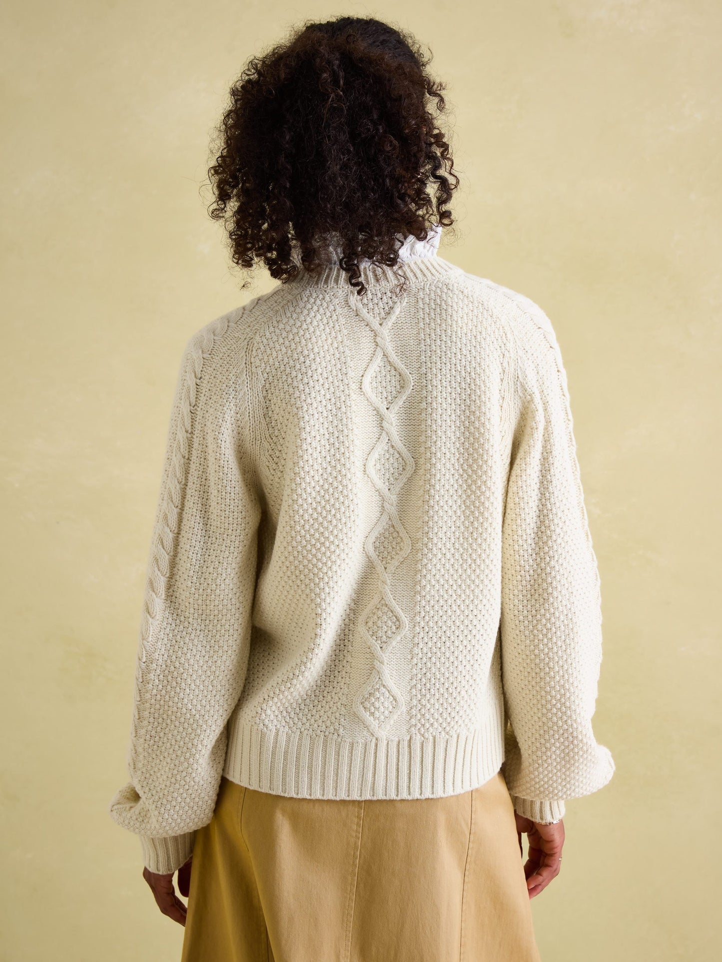 Rafferty Cream Cable Knit Cardigan