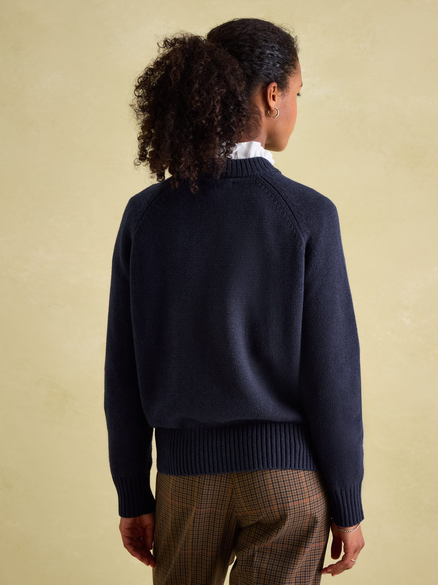 Jonty Navy Intarsia Knit Jumper