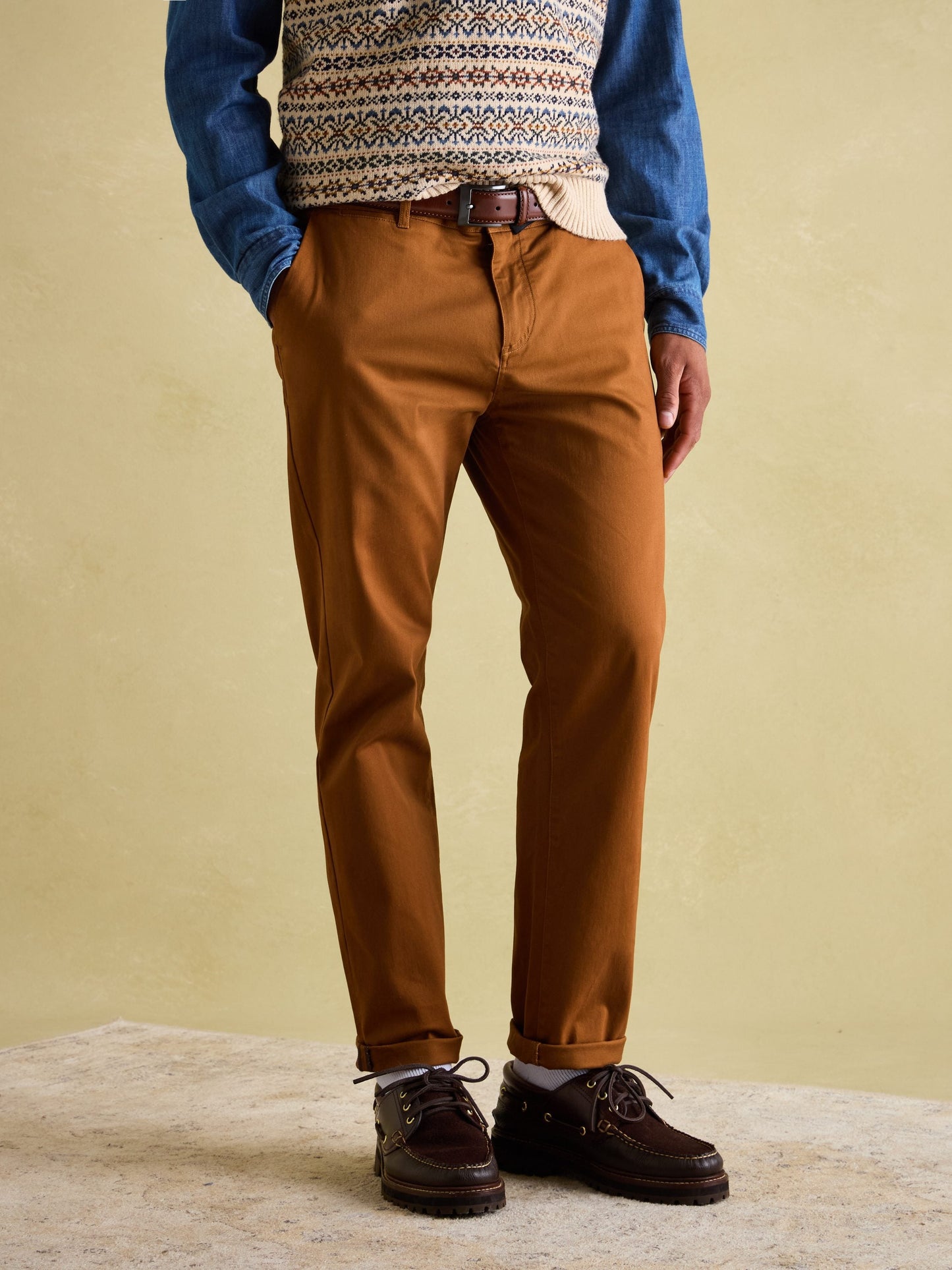 Stamford Brown Slim Fit Chinos