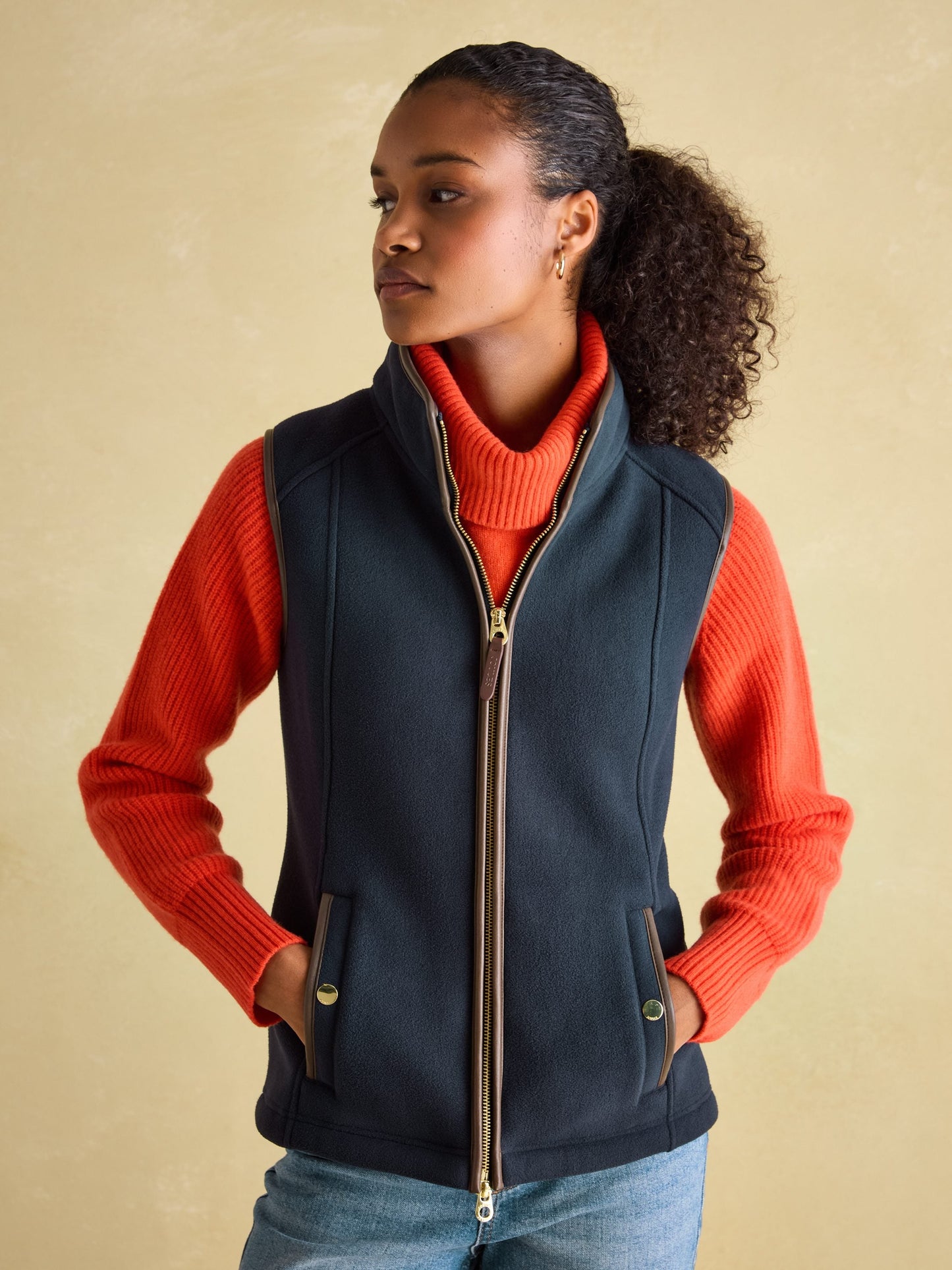 Fairbourne Navy Fleece Gilet