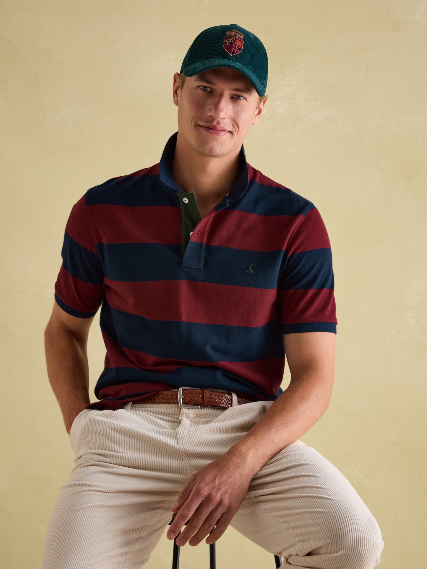 Filbert Burgundy Striped Polo Shirt