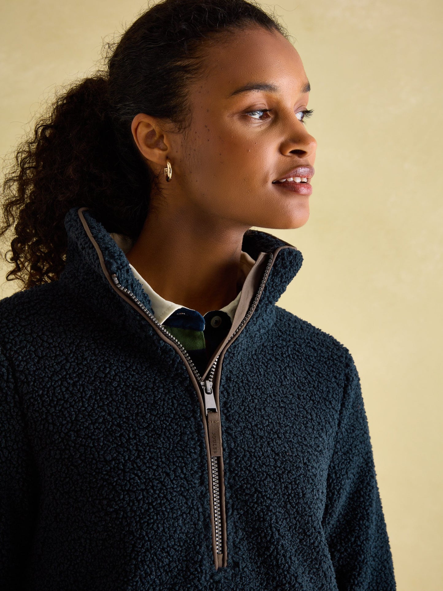 Aldeburgh Navy Quarter Zip Fleece