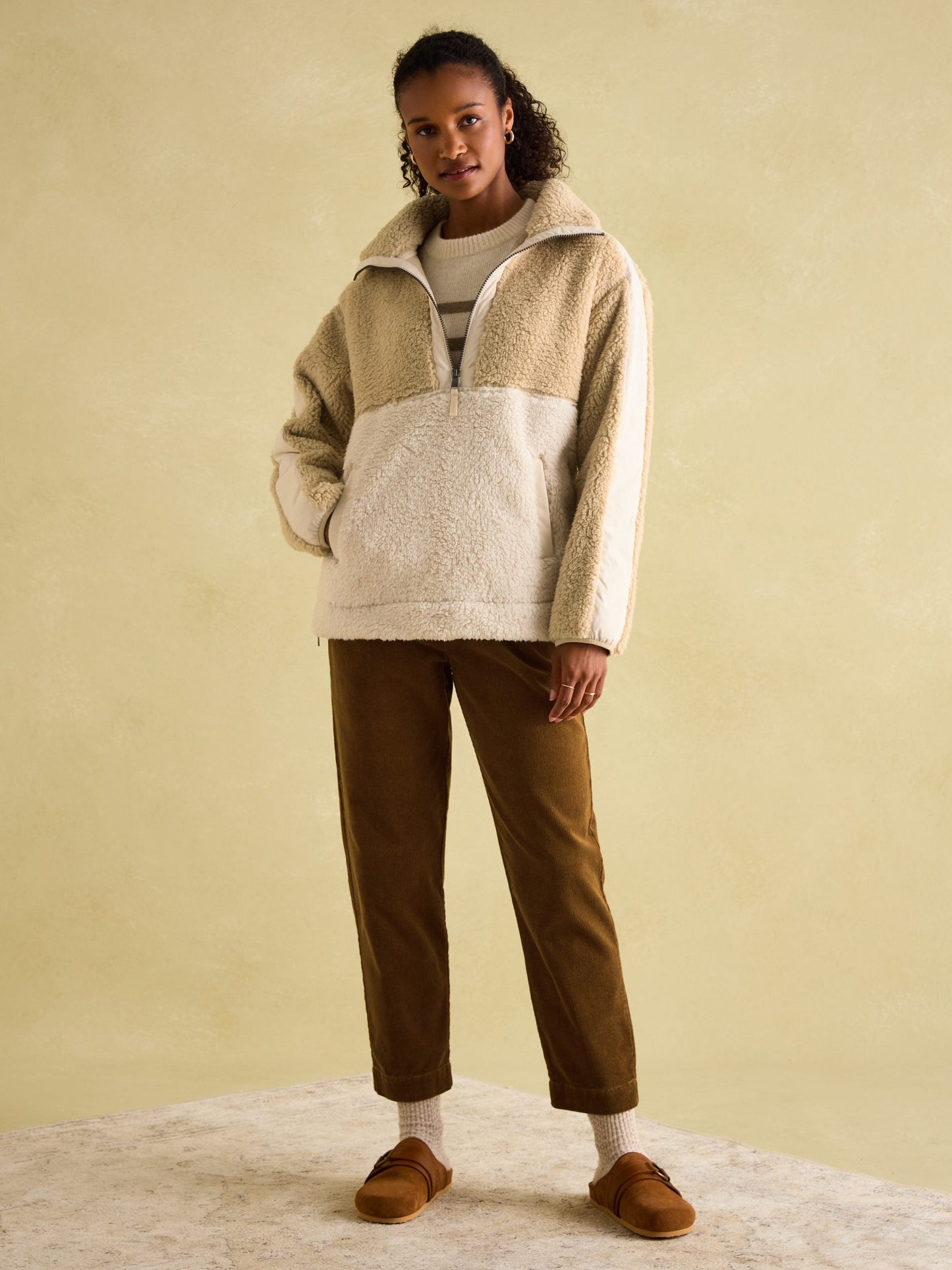 Tilly Neutral Quarter Zip Fleece