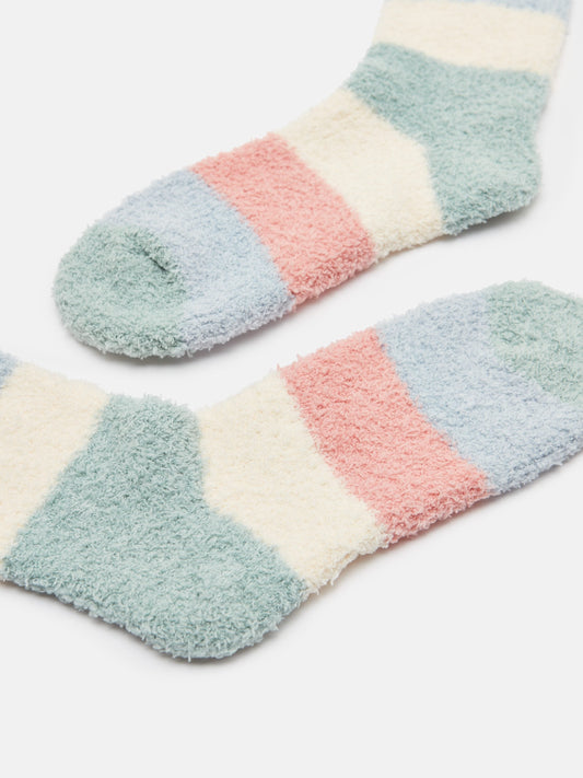 Women's Fluffy Multi Bright Socks (size 4-8)