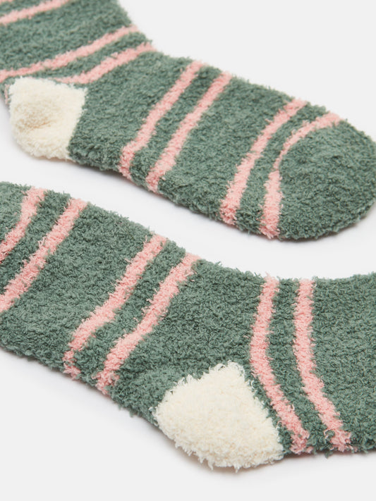 Women's Fluffy Green Socks (size 4-8)