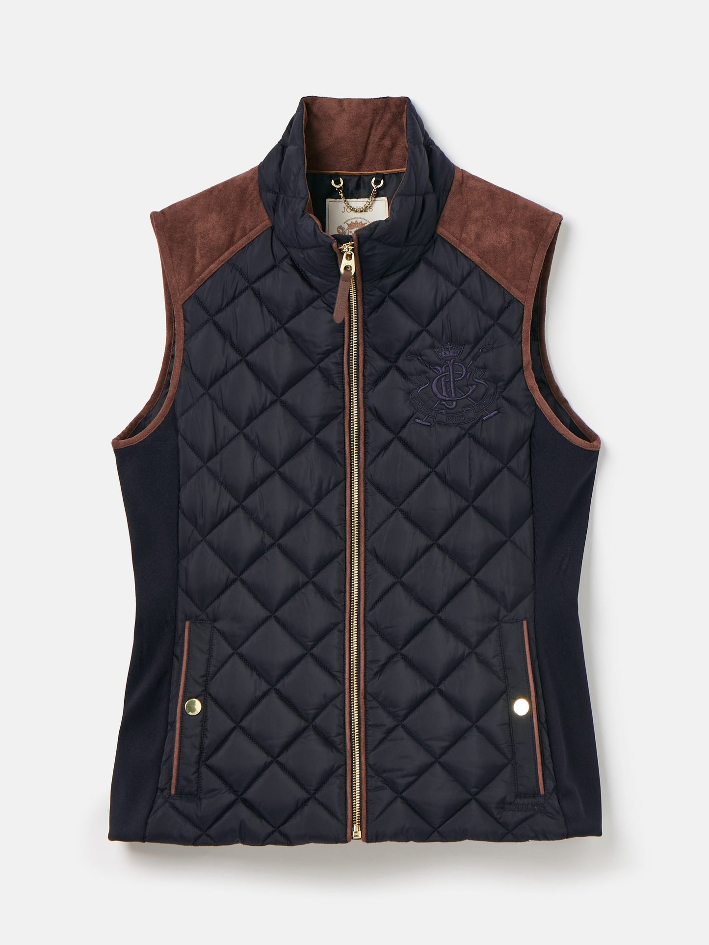 Braemar Luxe Navy Showerproof Diamond Quilted Gilet