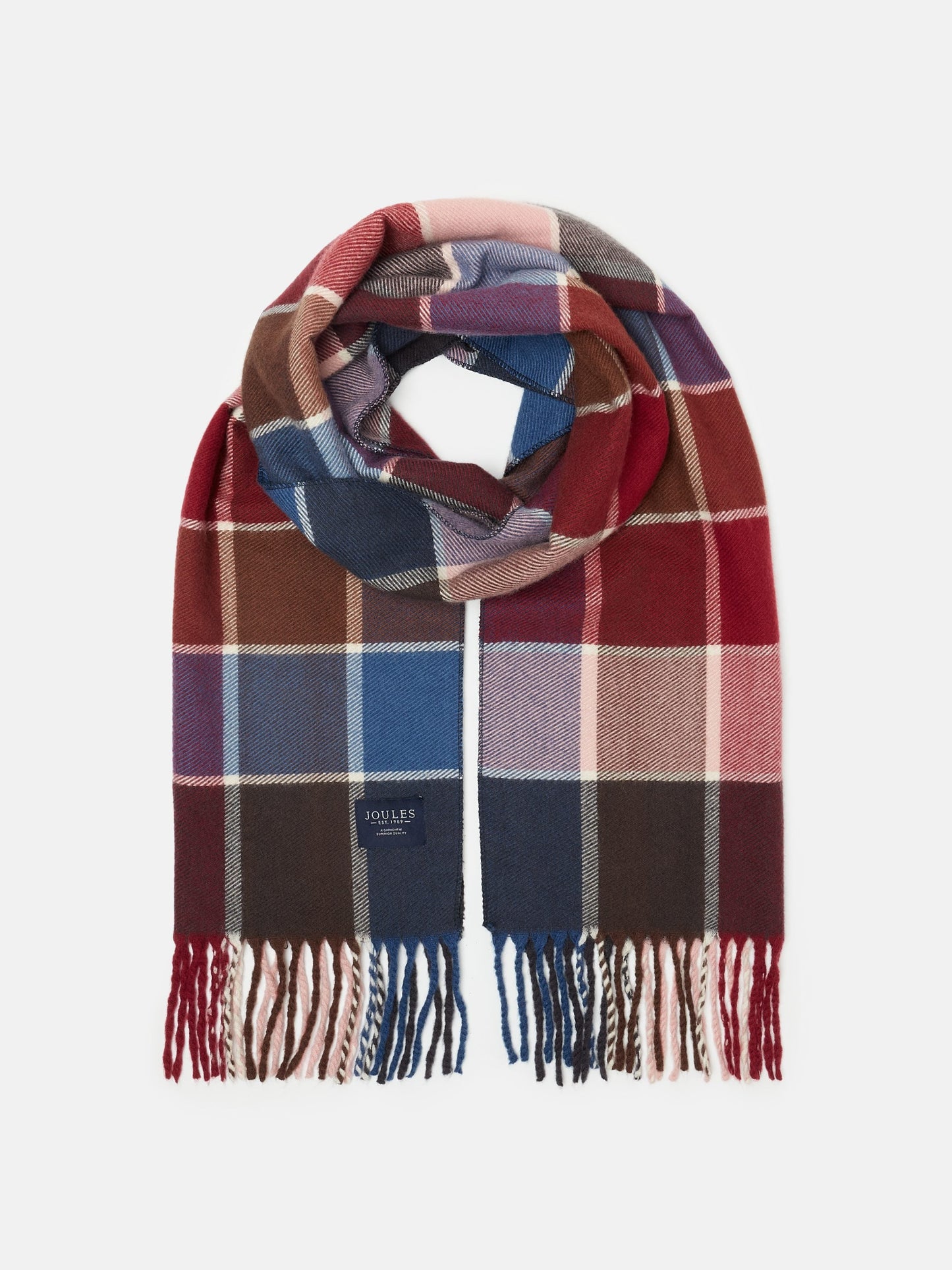 Langtree Berry & Navy Scarf