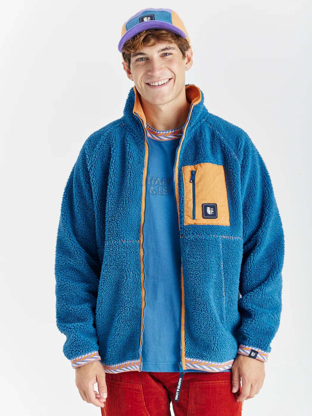 Baylor Full Zip Sherpa Fleece - Petrol