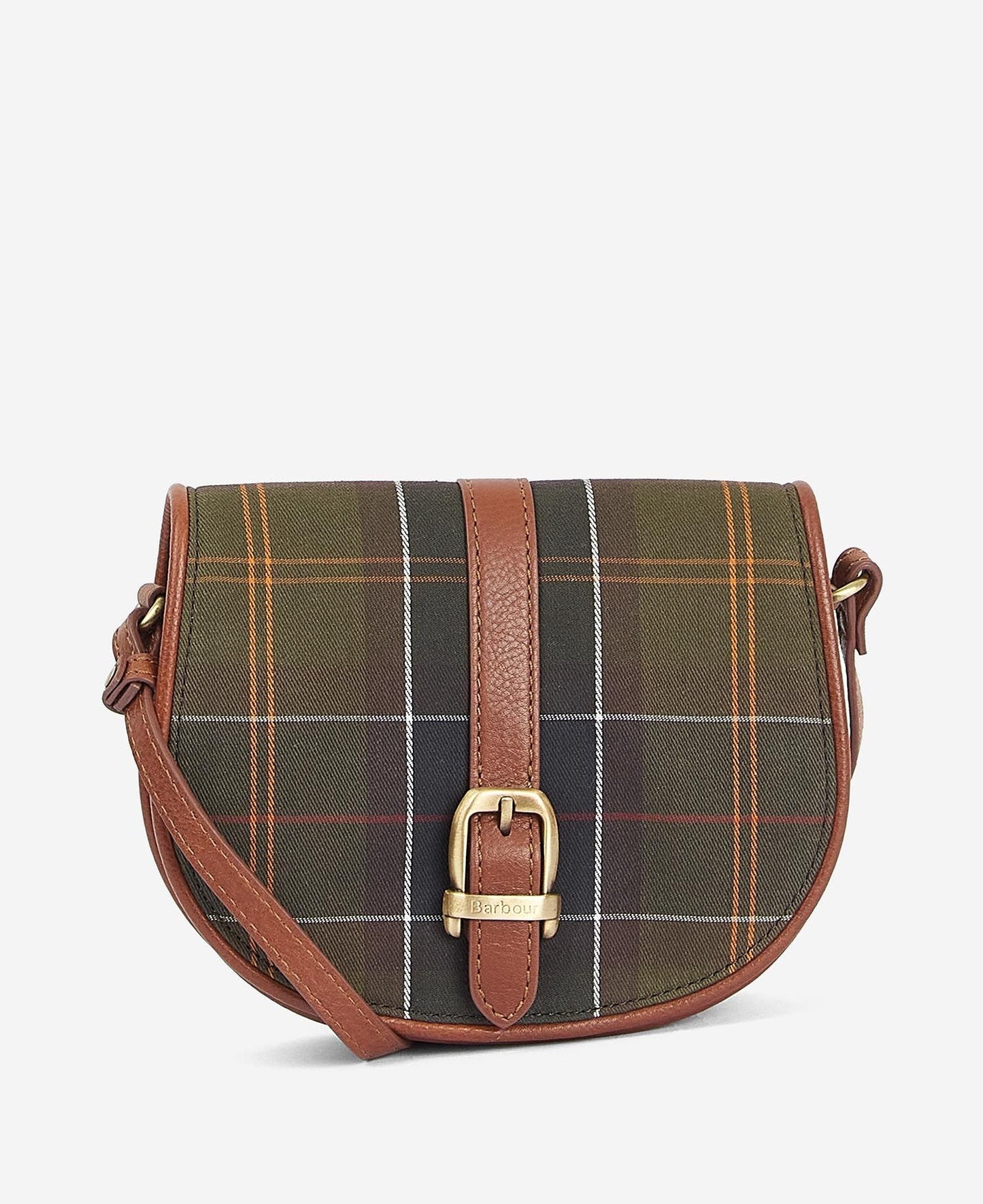 Katrine Tartan Leather Saddle Bag