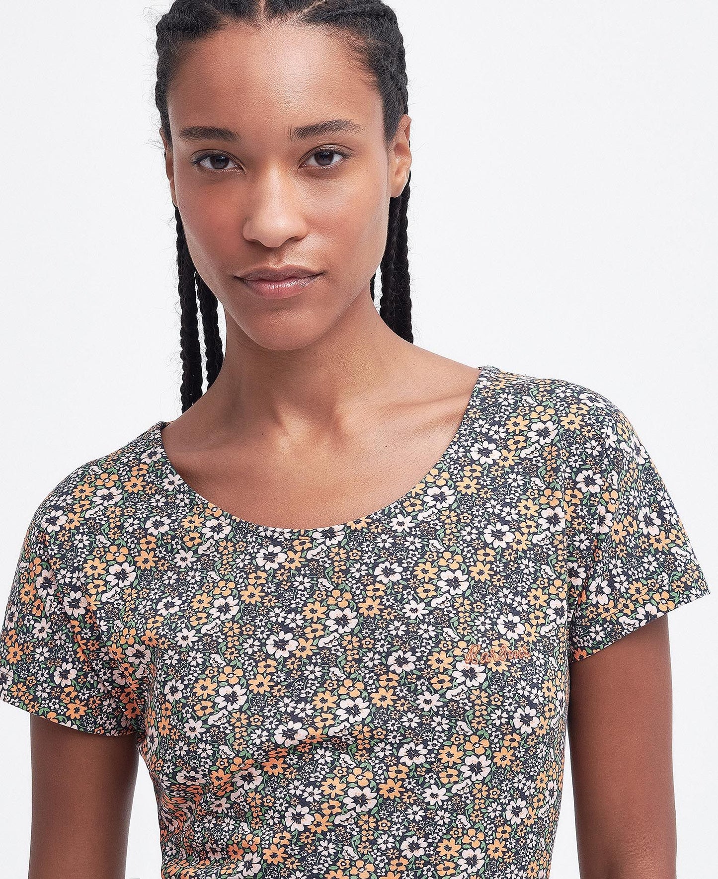 Harewood Print Dress - Navy Country Print