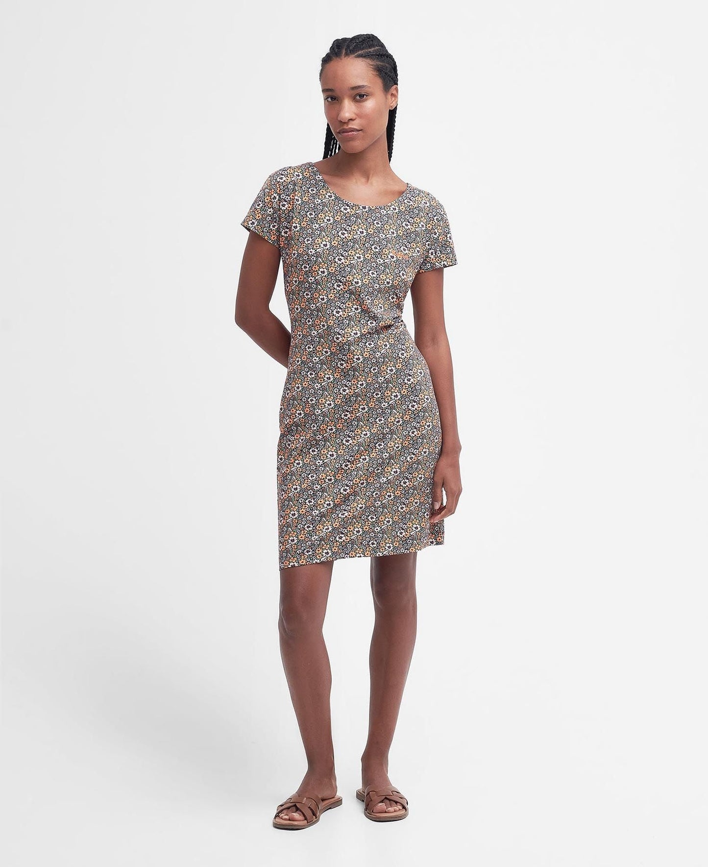 Harewood Print Dress - Navy Country Print