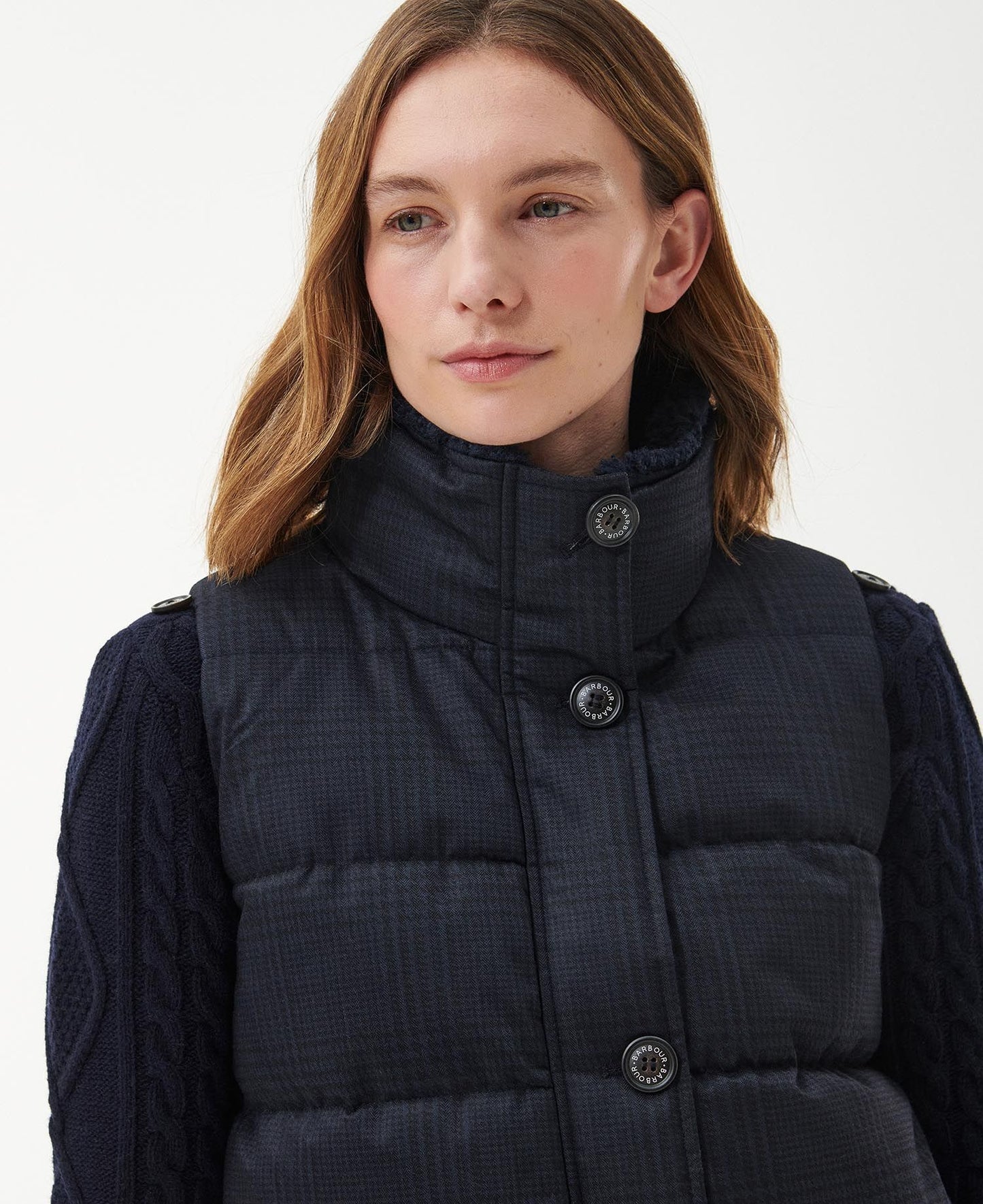 Herring Gilet - Dark Navy Prince Of Wales Check