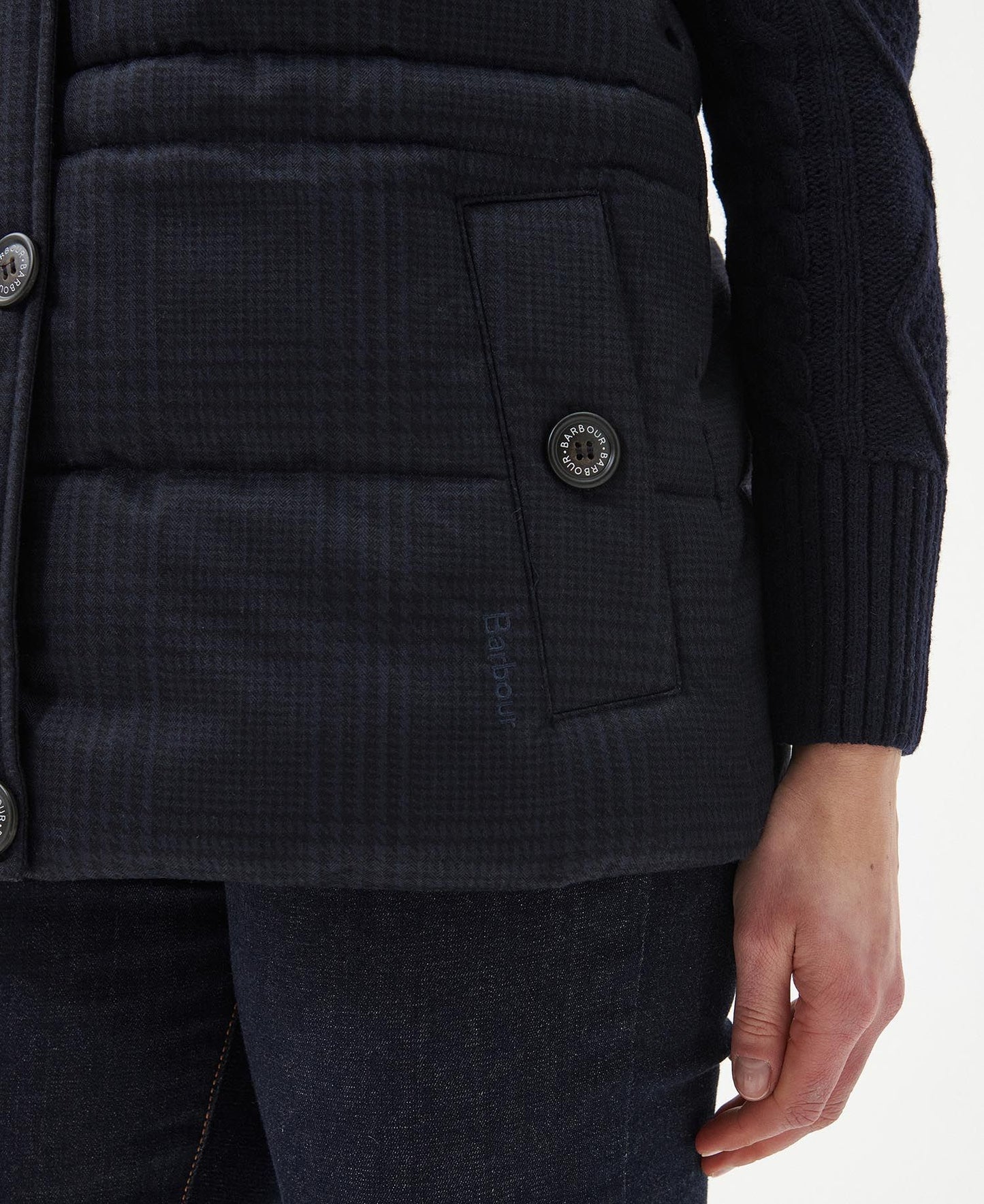 Herring Gilet - Dark Navy Prince Of Wales Check