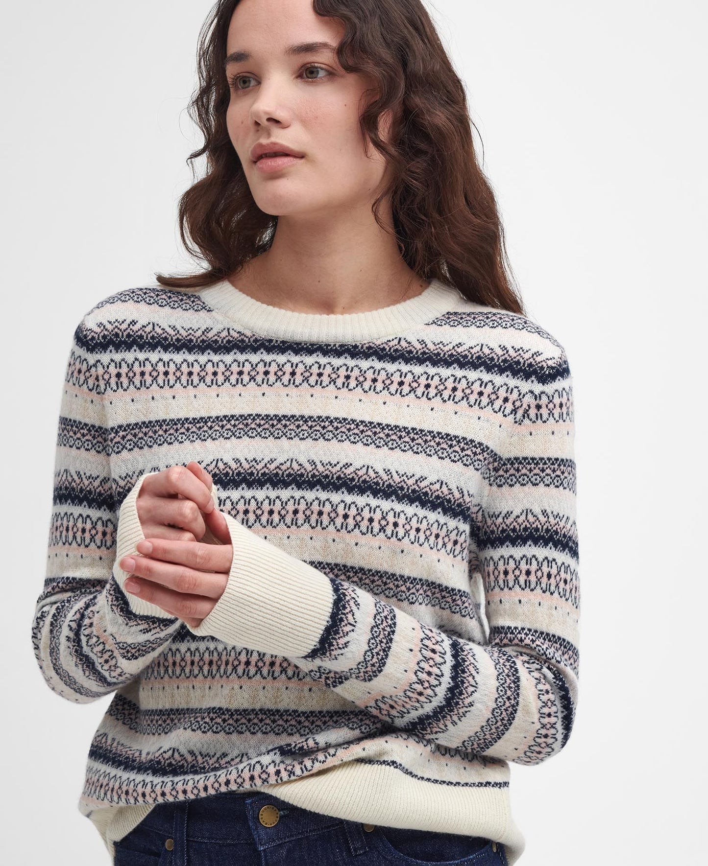 Peak Striped Crew Neck Jumper - Multi