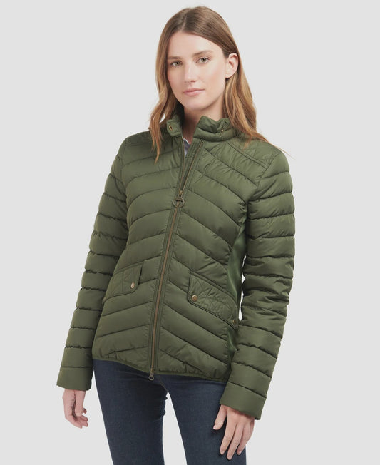 Women's Stretch Cavalry Quilted Jacket - Olive