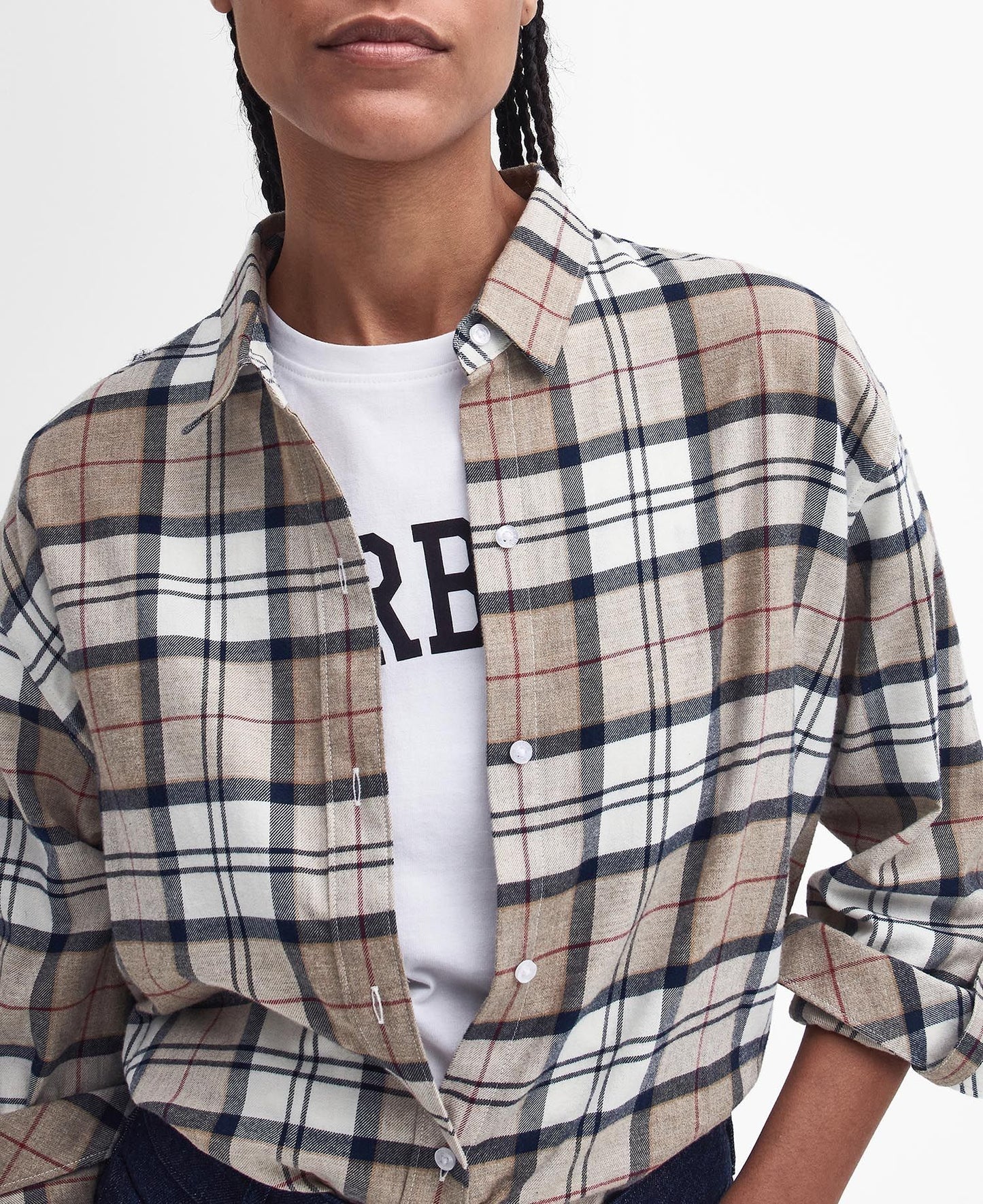 Elishaw Relaxed Long-Sleeved Shirt - Hessian Tartan