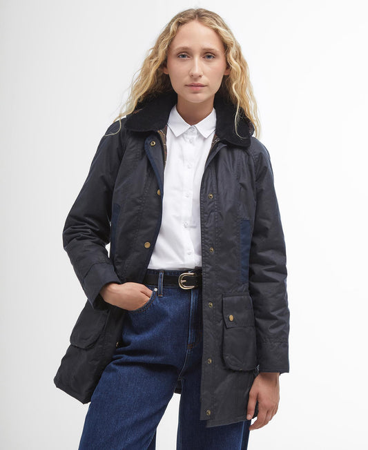 Bower Wax Jacket - Navy