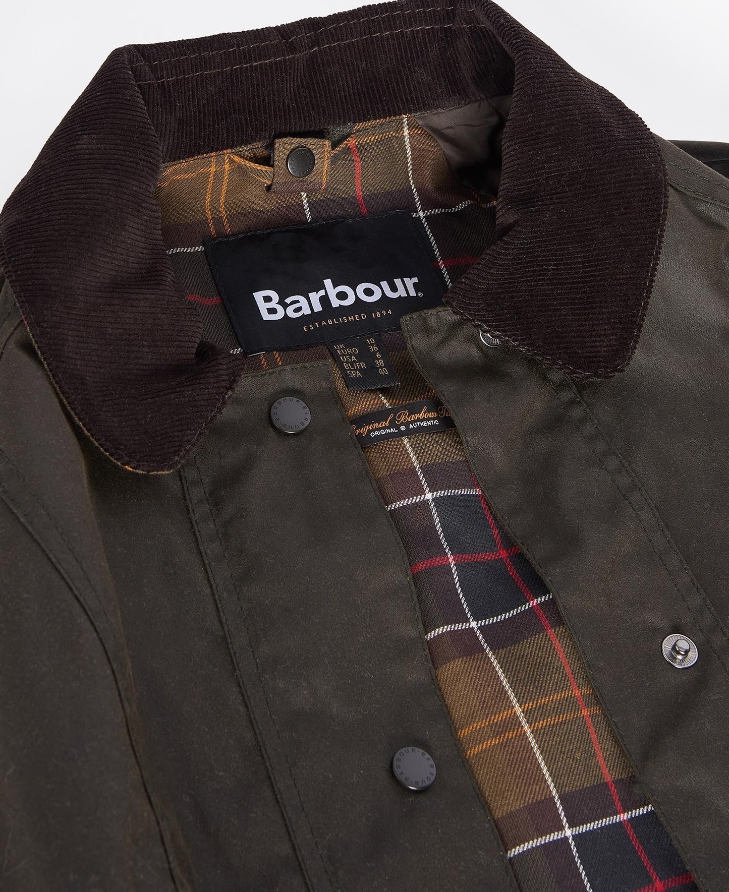 Classic Beadnell Wax Jacket - Olive