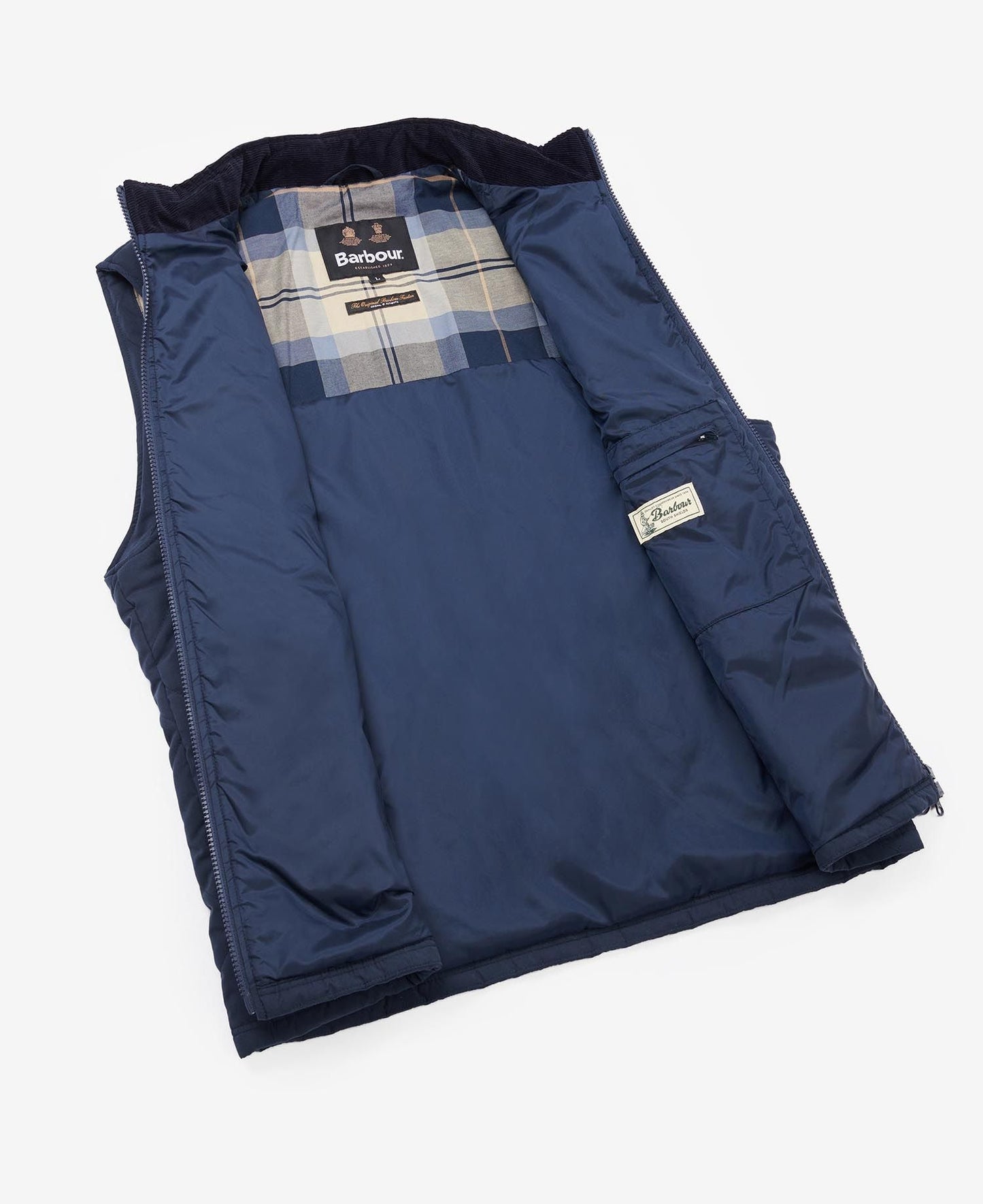 Men's Kurt Gilet - Navy/River Birch Tartan