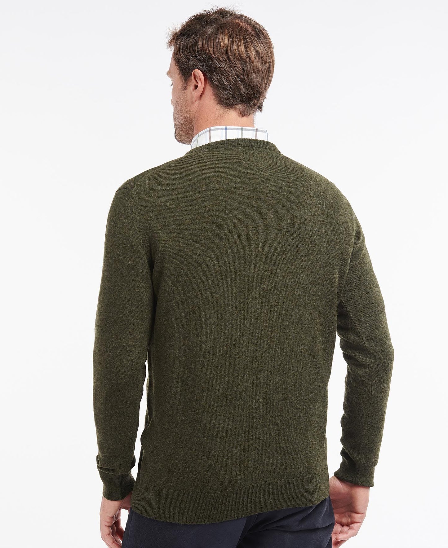 Essential Lambswool V Neck jumper - Seaweed