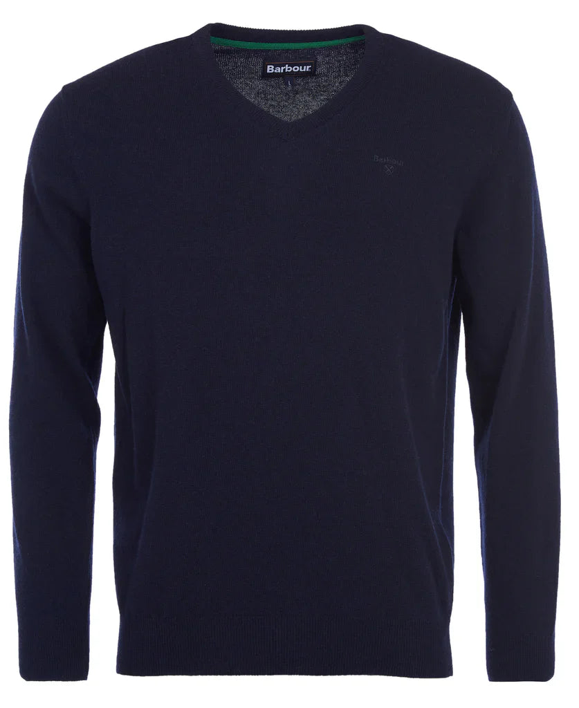 Essential Lambswool V Neck Jumper - Navy