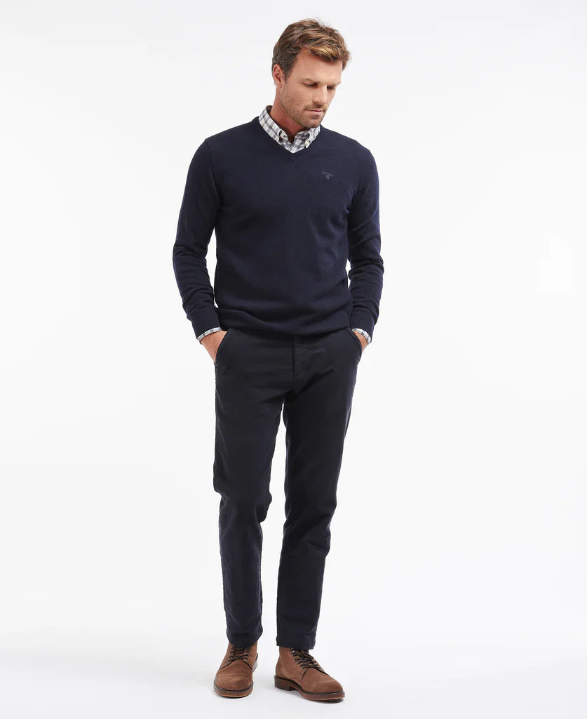 Essential Lambswool V Neck Jumper - Navy