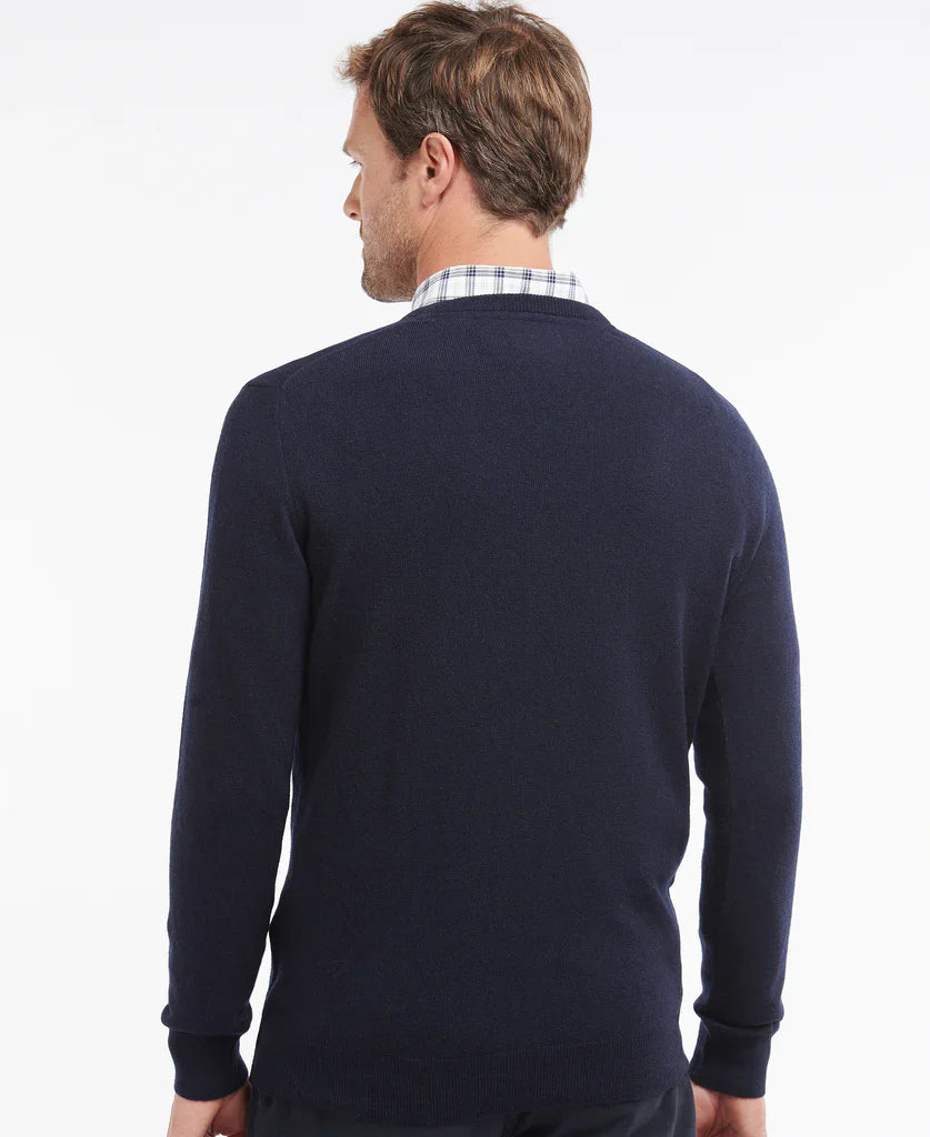 Essential Lambswool V Neck Jumper - Navy