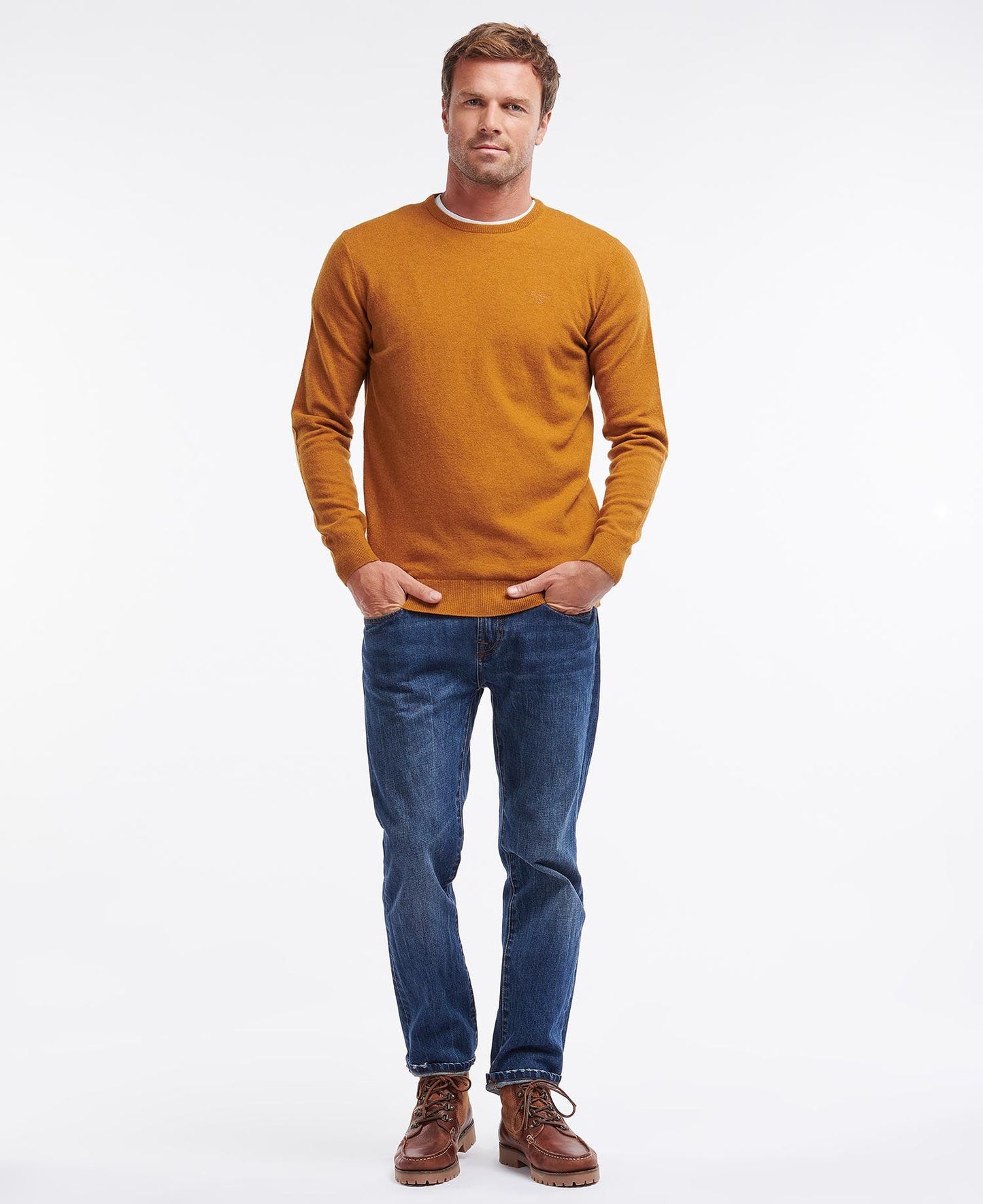 Essential Lambswool Crew Neck Sweater - Dark Copper