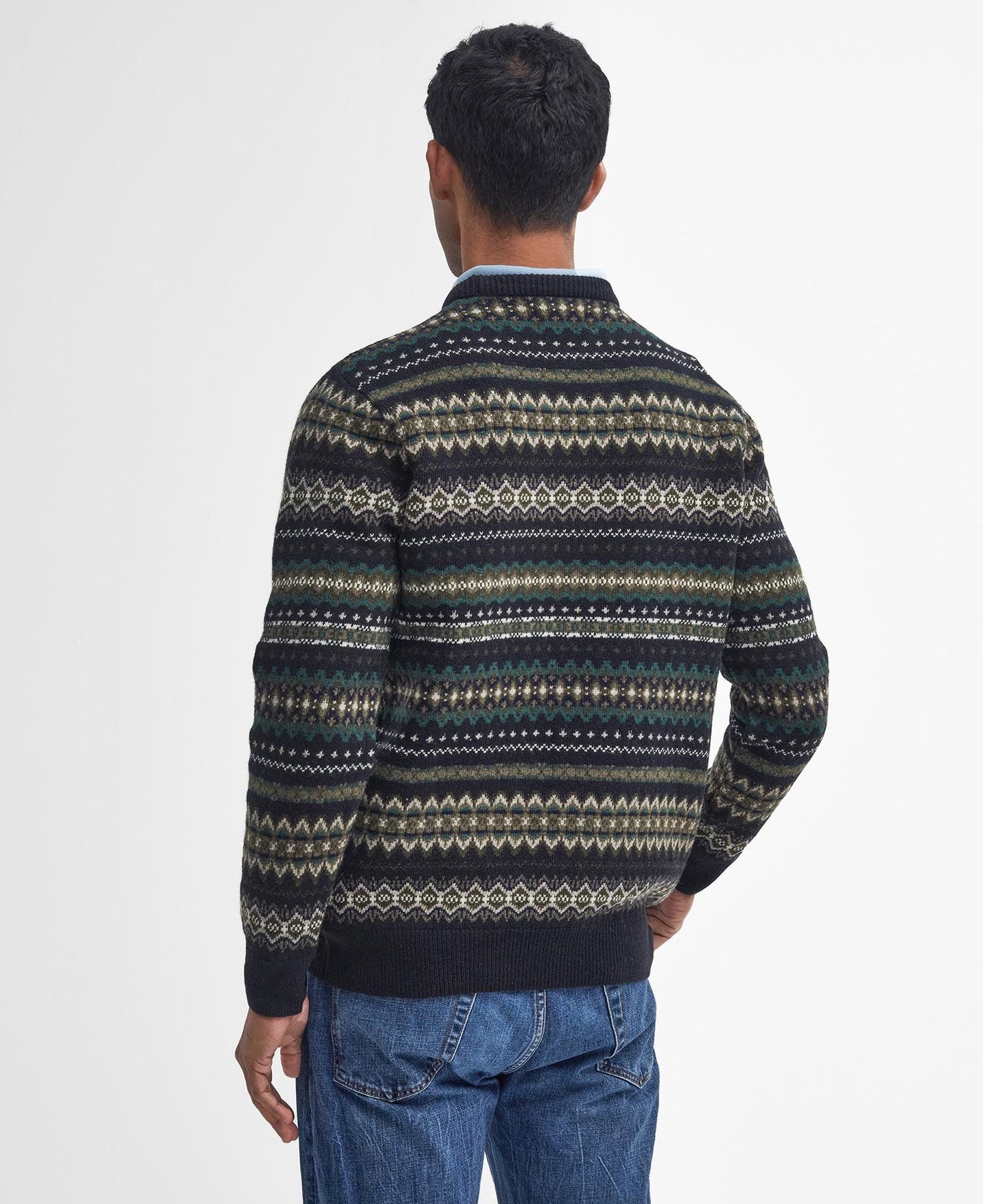 Case Fair Isle Jumper - Black Marl