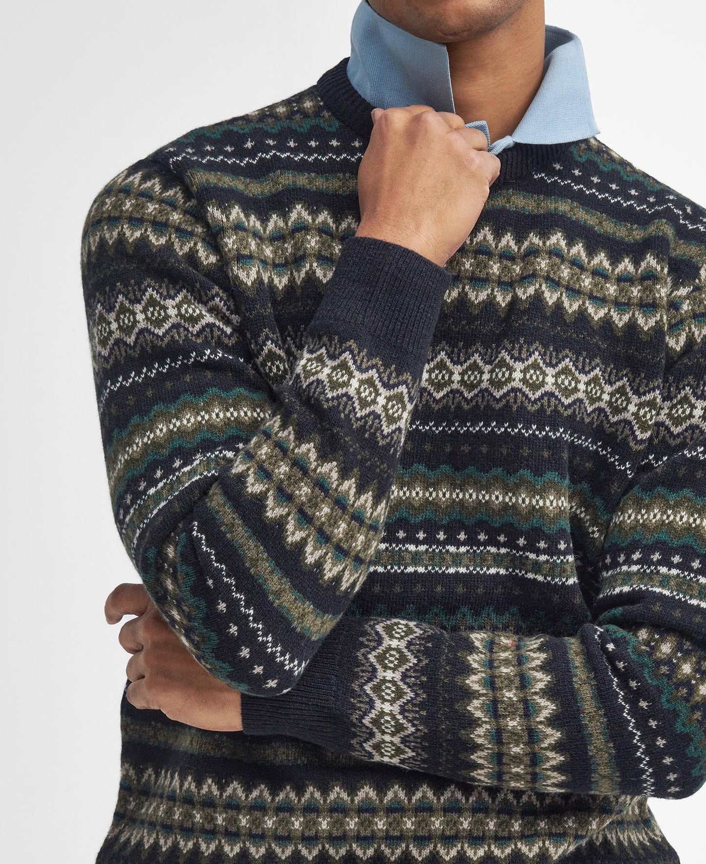 Case Fair Isle Jumper - Black Marl