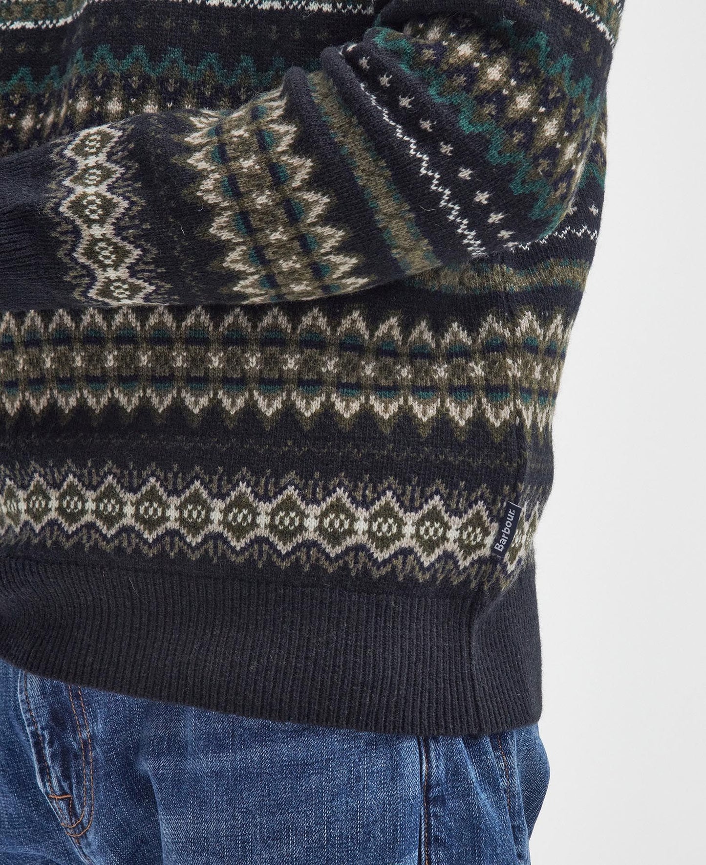 Case Fair Isle Jumper - Black Marl