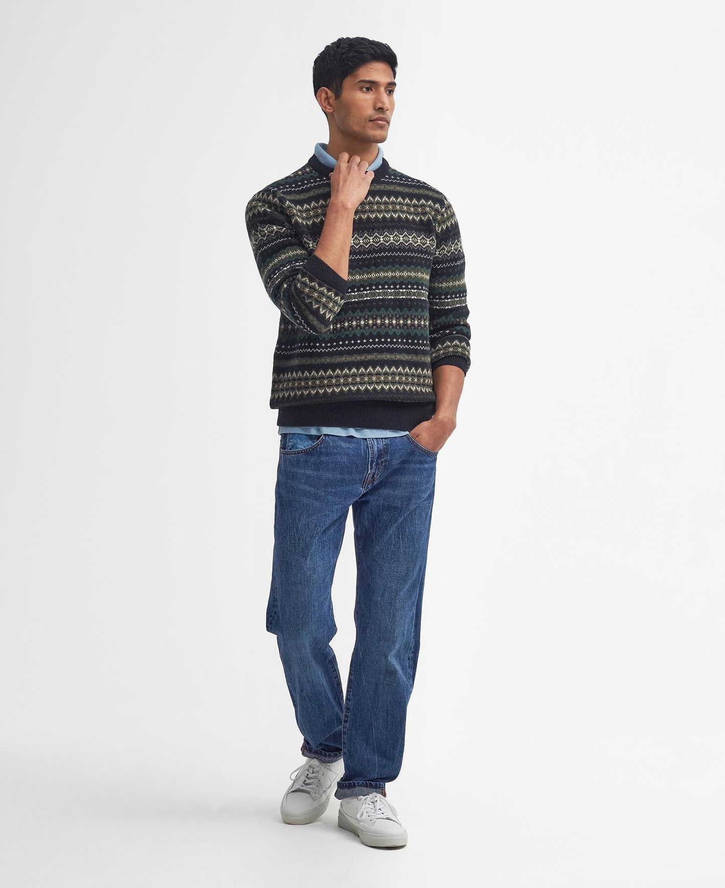 Case Fair Isle Jumper - Black Marl