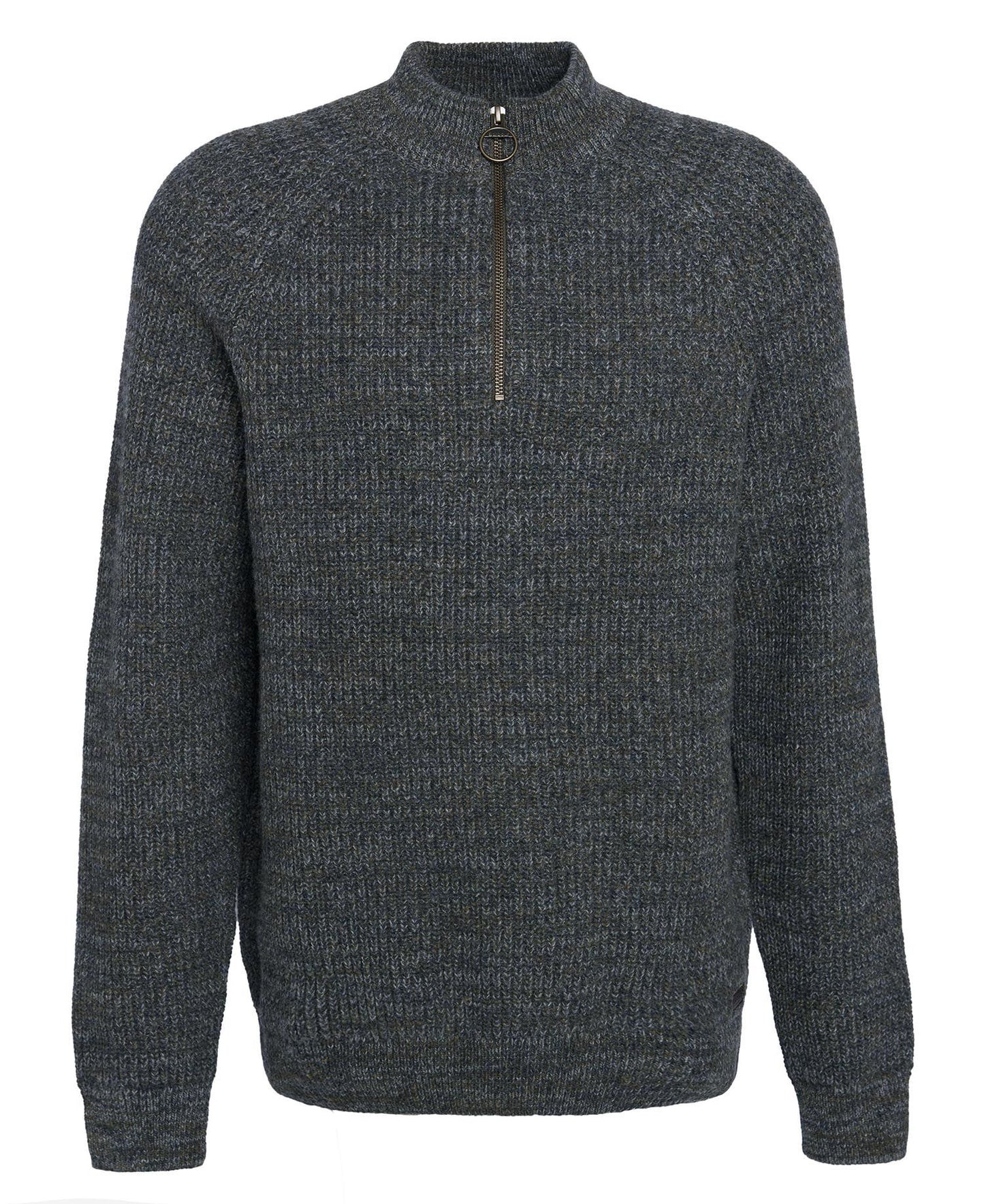 Horseford Half Zip Knitted Jumper - Olive