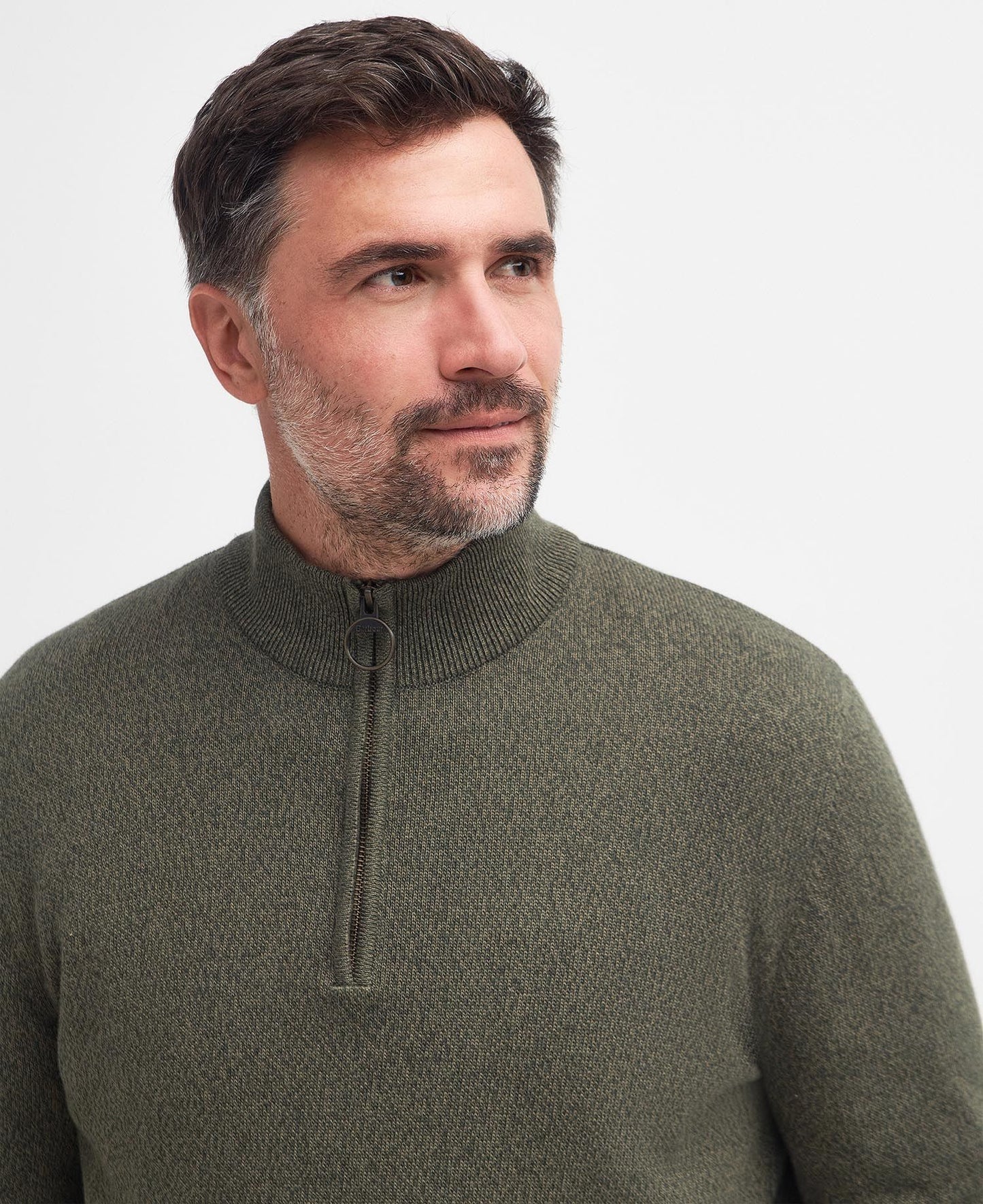 Whitfield Half-Zip Jumper - Olive