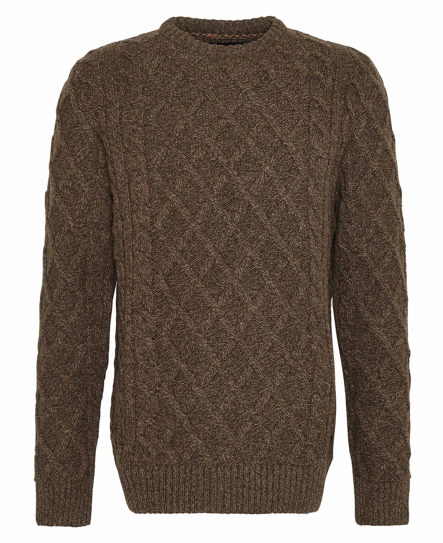 Stowford Cable Crew Neck Sweater - Olive Mix