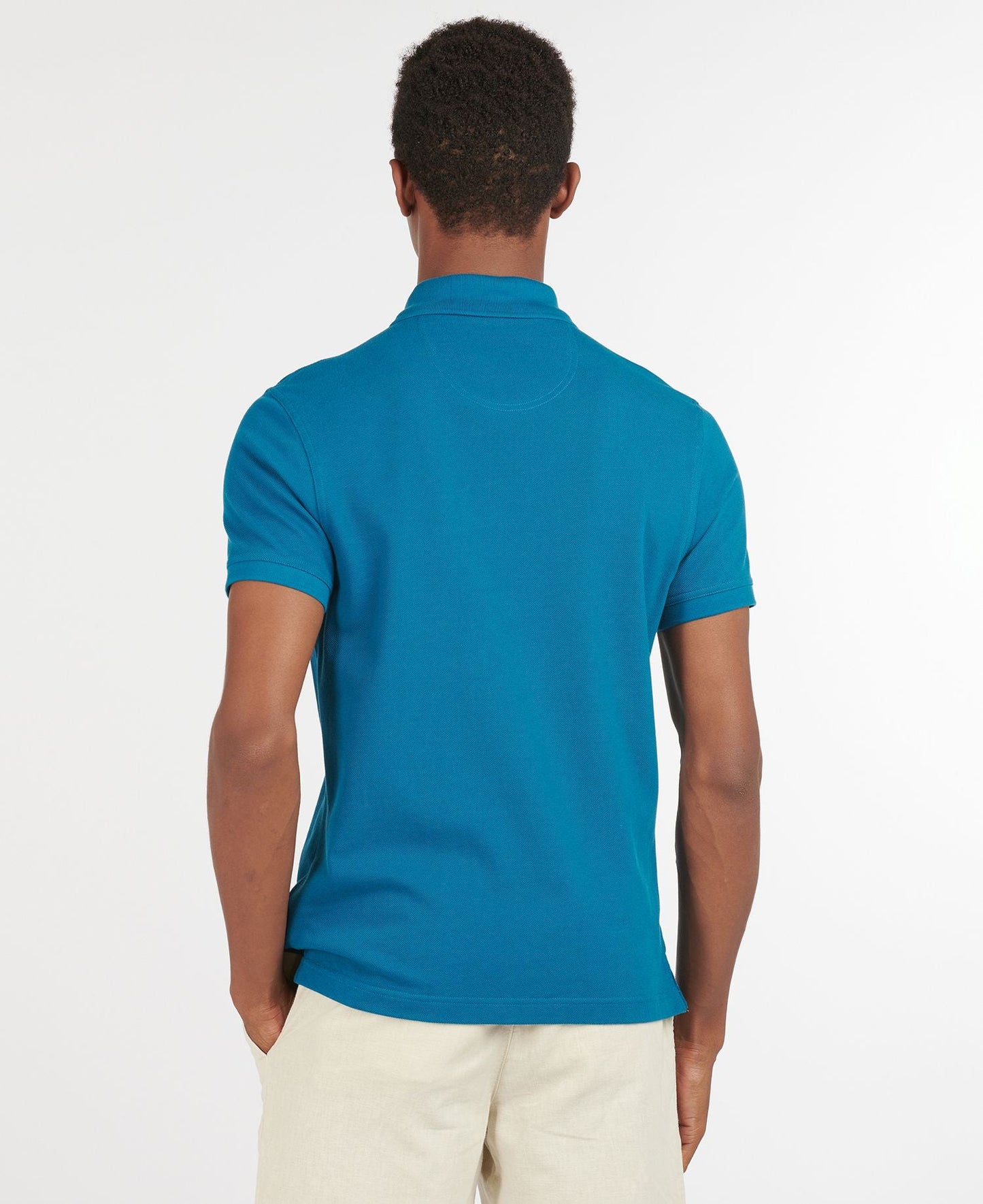 Tartan Pique Sports Polo - Lyons Blue