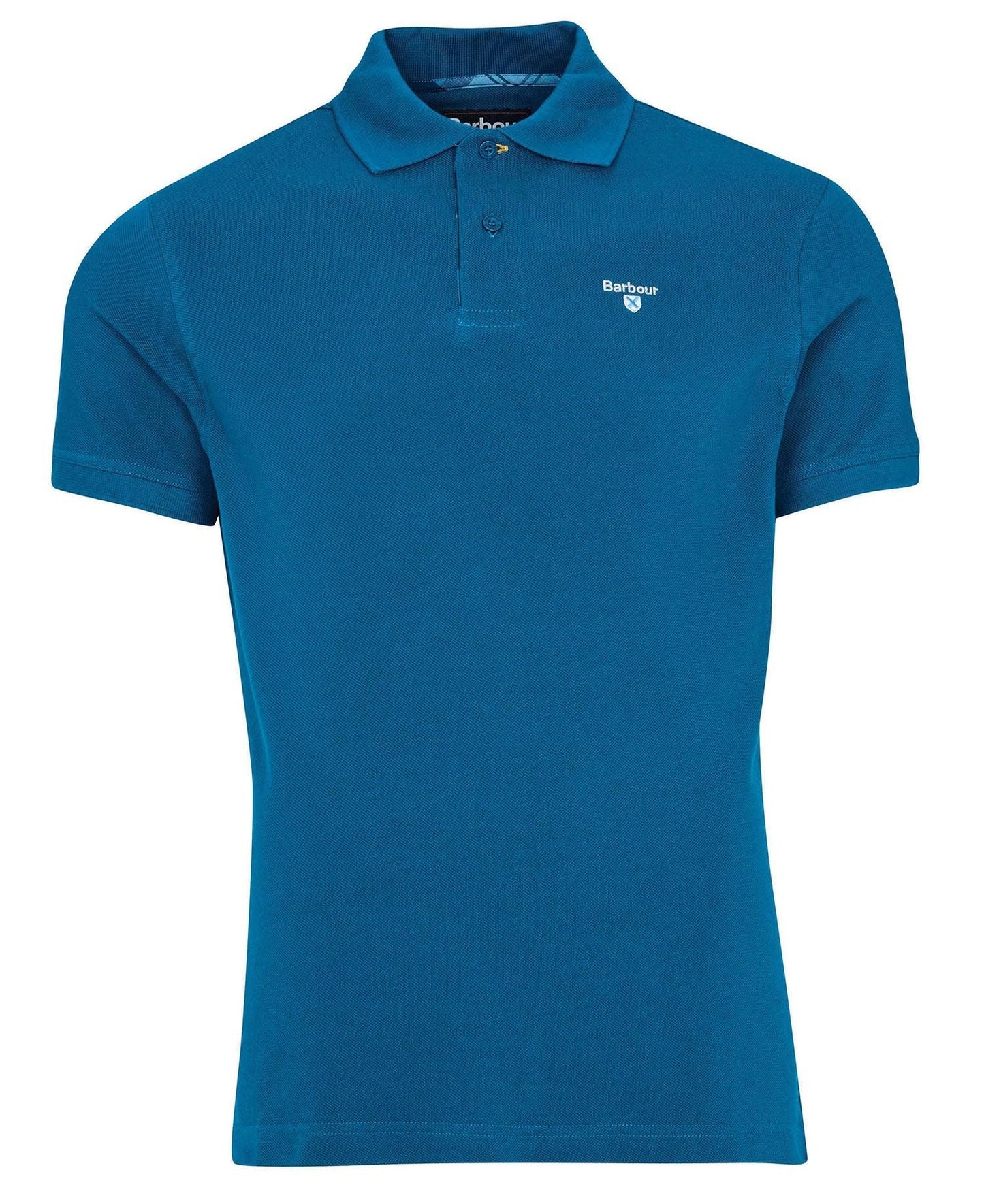 Tartan Pique Sports Polo - Lyons Blue